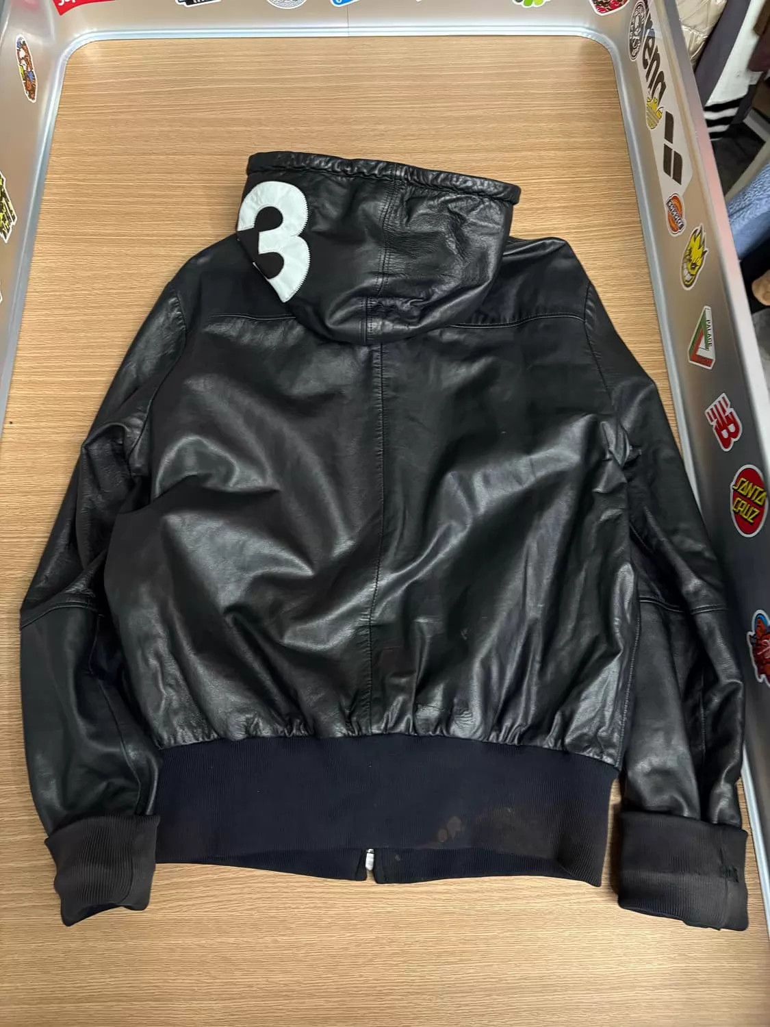 Y-3 Y-3 Retro Dark Tech Hooded Logo Leather Jacket Unisex Size US M / EU 48-50 / 2 - 2 Thumbnail