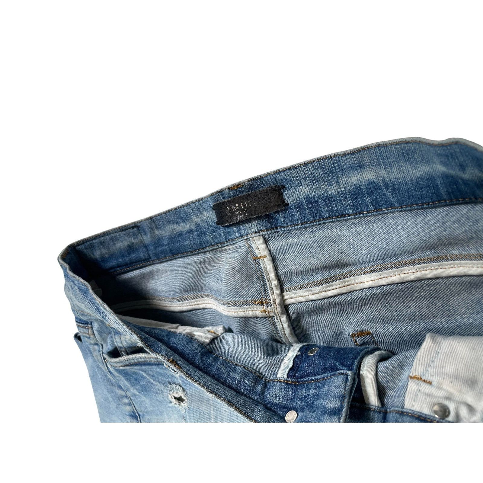 Amiri Amiri A Patch Light Wash Jeans Size US 34 / EU 50 - 3 Thumbnail