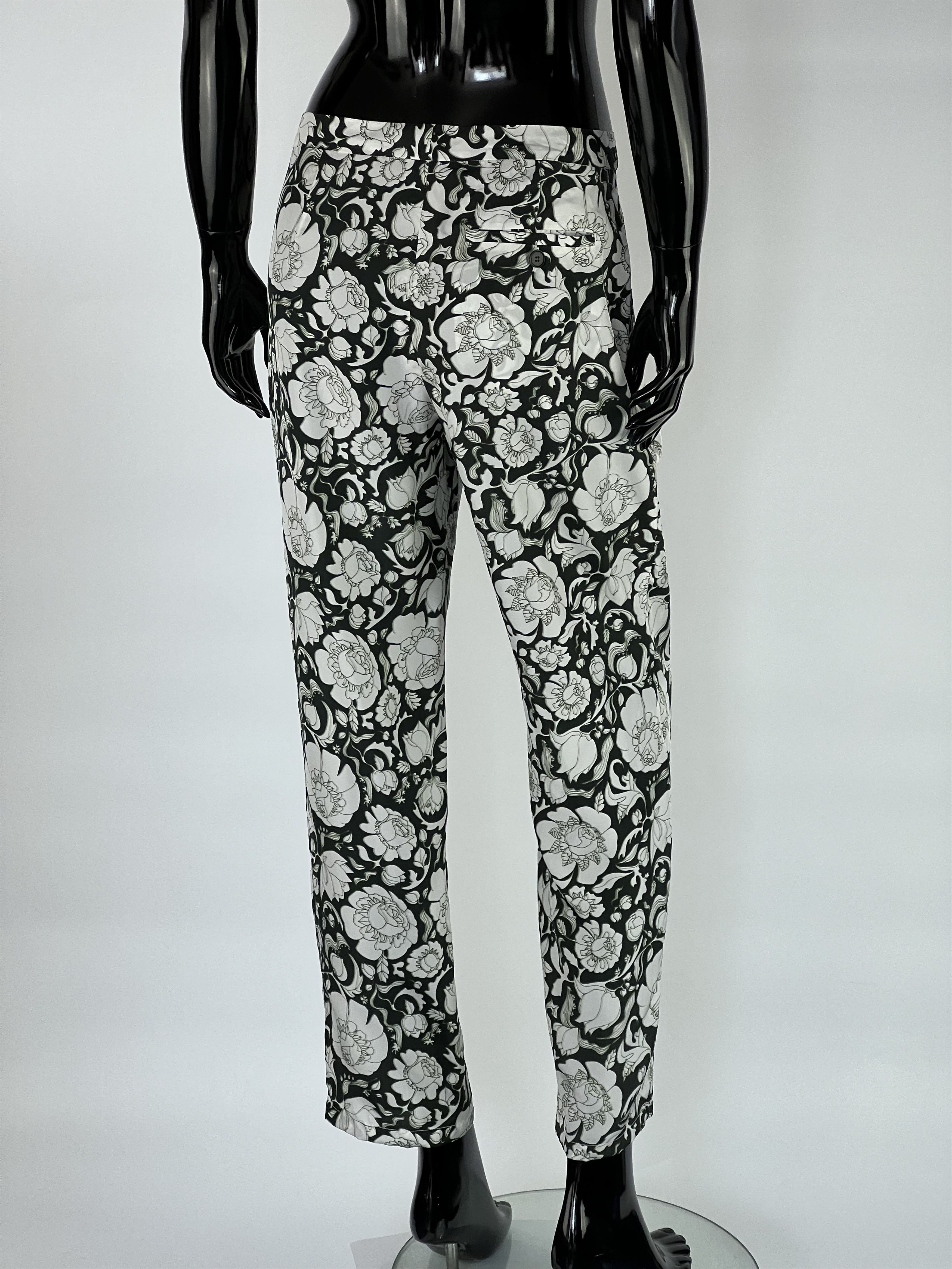 Christian Wijnants × SikSilk Christian Wijnants Antwerp Silk Wide Leg Floral Pants 40 Size 30" / US 8 / IT 44 - 3 Thumbnail