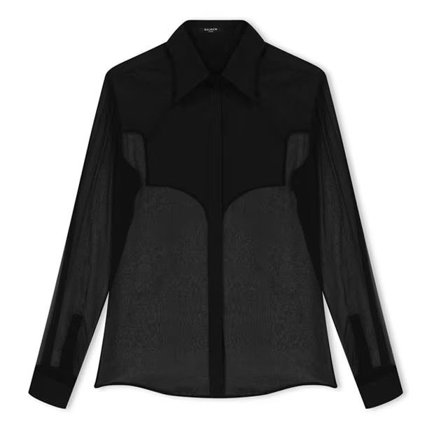 Balmain o1g2r1mq1024 Shirt in Noir Size M / US 6-8 / IT 42-44 - 1 Thumbnail