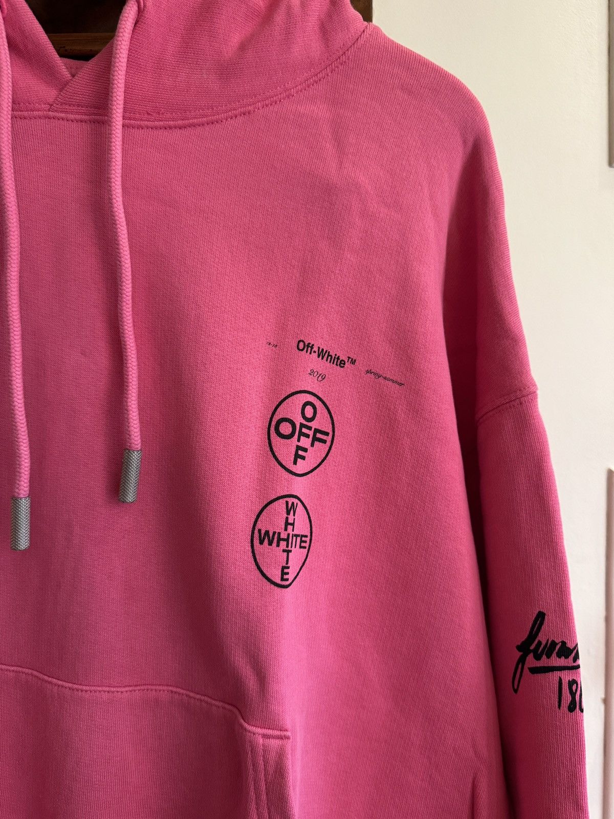 Off-White Off-White Pink Impressionism Decal Hoodie Size US M / EU 48-50 / 2 - 5 Thumbnail