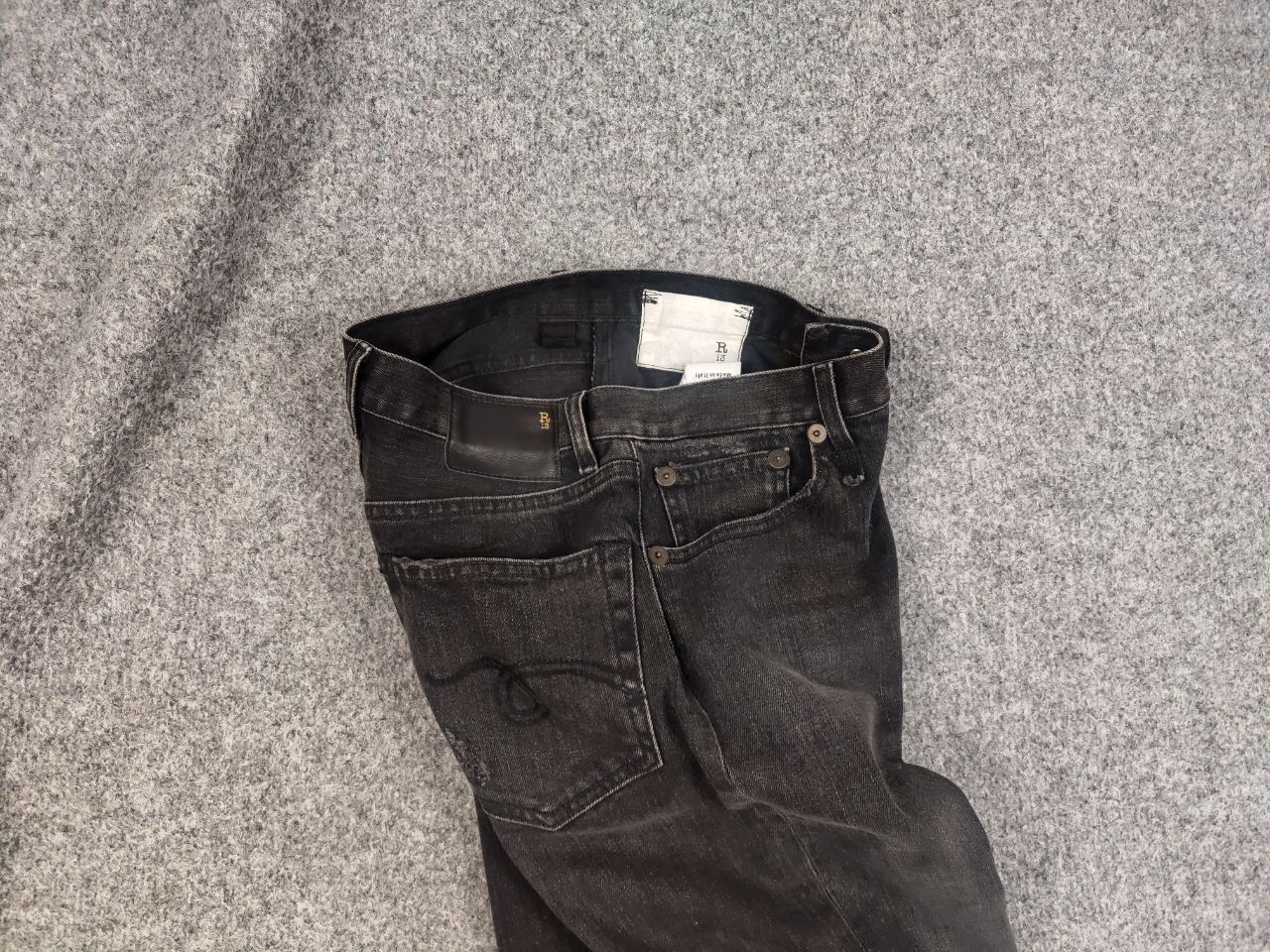 R13 R13 Stove Pipe Japanese Denim Design Paint straight Jeans Size 26" / US 2 / IT 38 - 10 Thumbnail