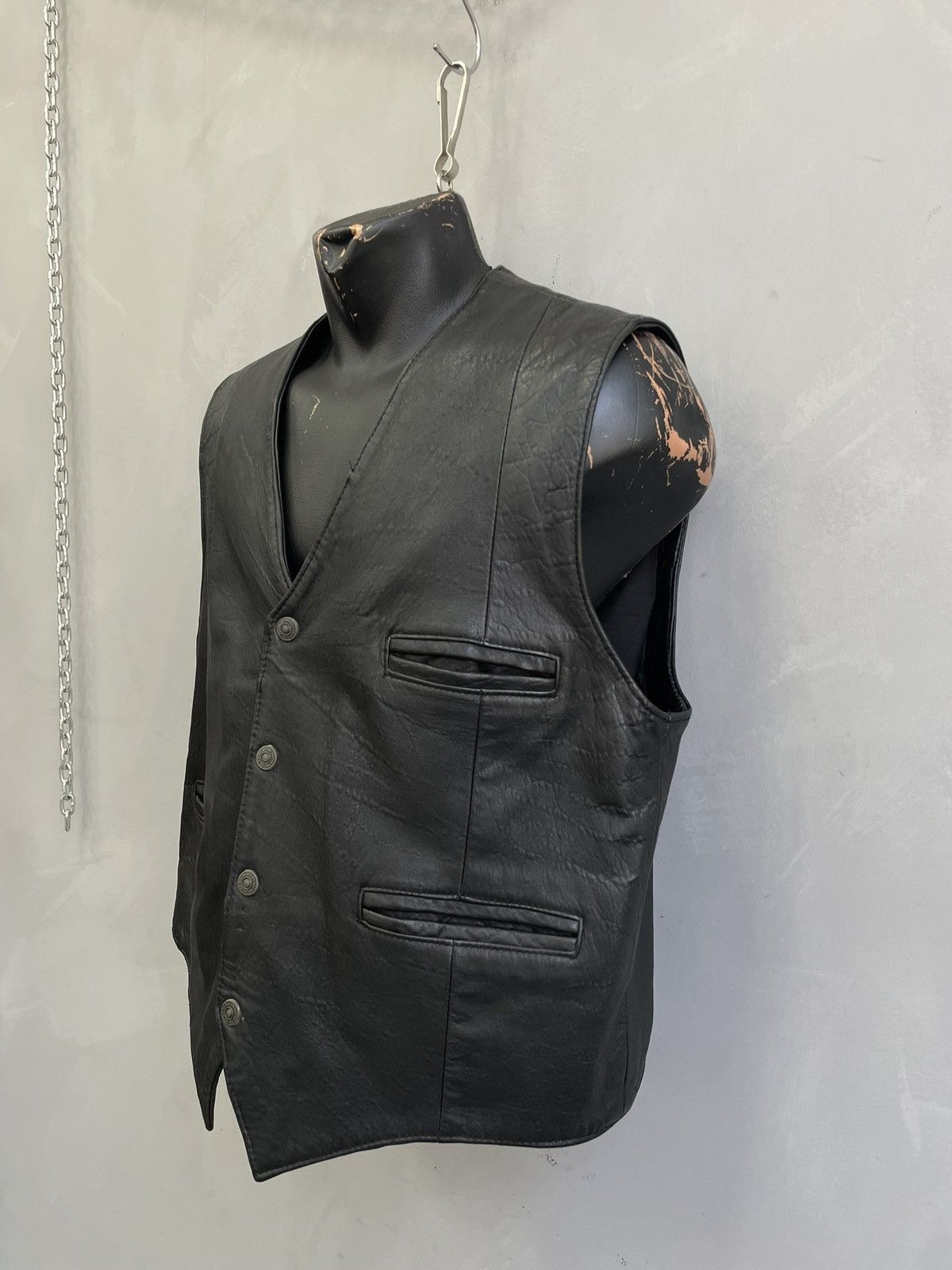 Harley Davidson Harley davidson style leather vest punk gothic y2k Size US L / EU 52-54 / 3 - 6 Thumbnail