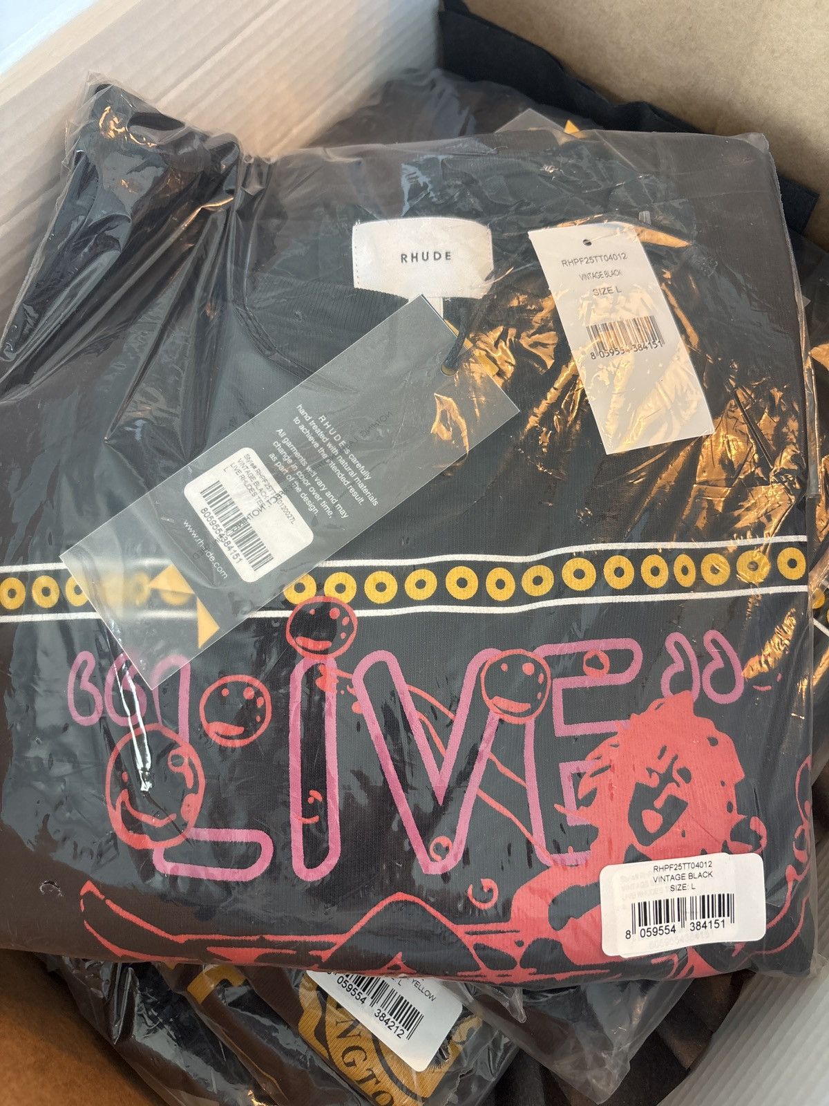 Rhude RHUDE | LIVE NUDES GRAPHIC LOGO TEE Size US L / EU 52-54 / 3 - 10 Thumbnail