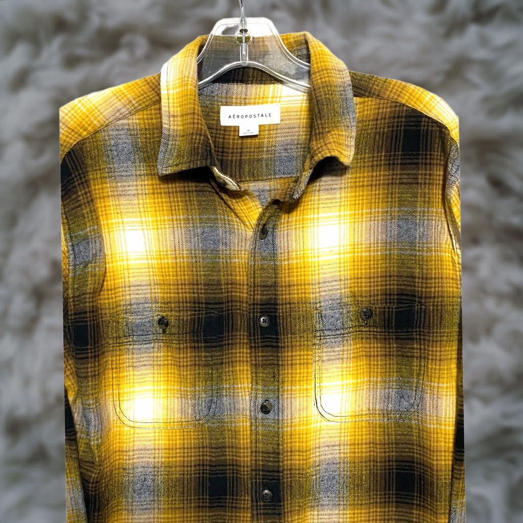 Vintage Aéropostale Plaid Button-Down Flannel Shirt Mens M Lumberjack Grunge Casual Shirt Size US M / EU 48-50 / 2 - 1 Thumbnail