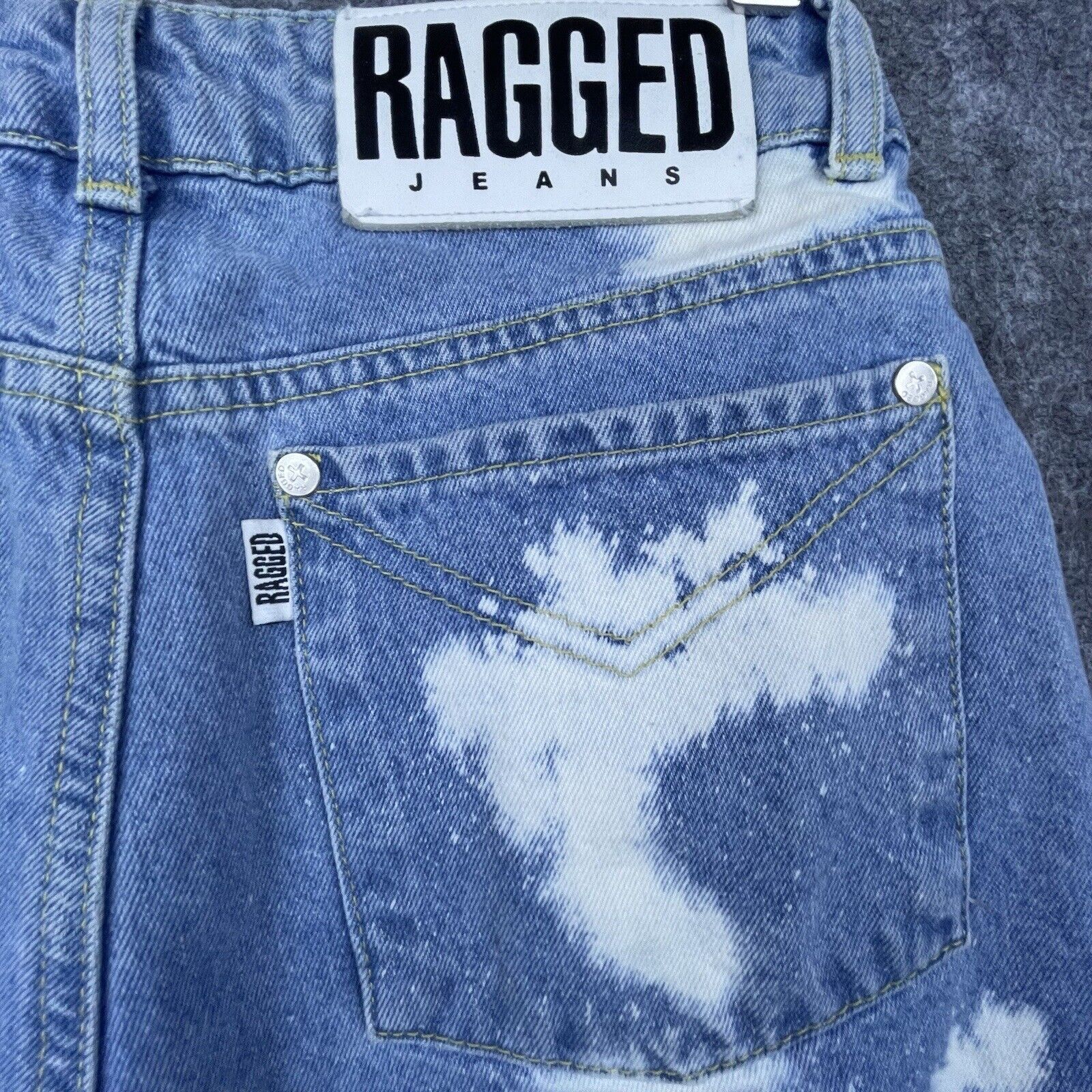 The Ragged Priest Ragged Jeans Women 28 Bleach High Rise Baggy Wide Streetwear Size 28" / US 6 / IT 42 - 4 Thumbnail