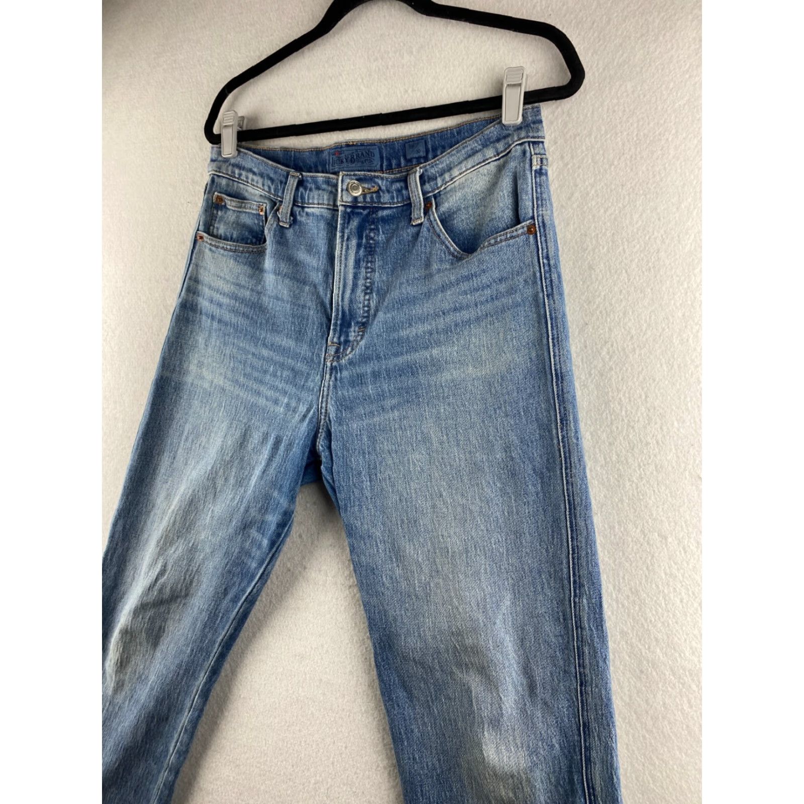 Lucky Brand Lucky Brand Jeans Womens 10 / 30 Blue Straight Crop Distressed Denim Size 24" / US 00 / IT 34 - 6 Thumbnail