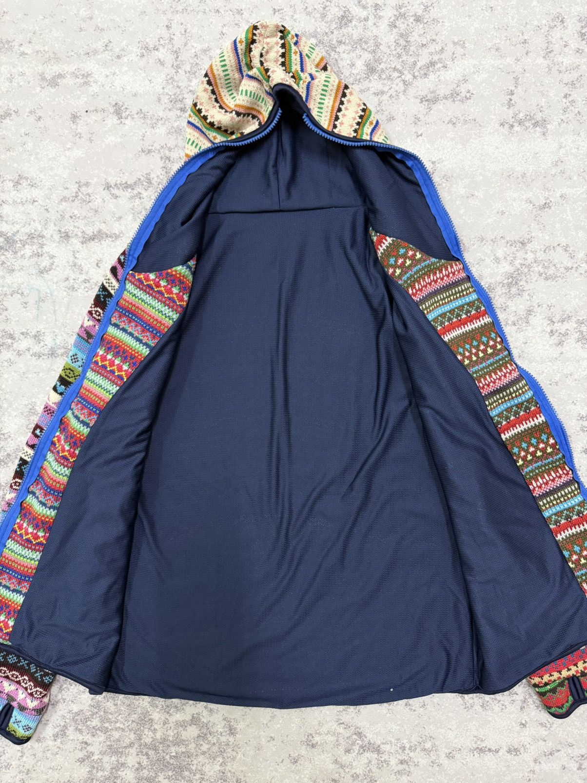 Native Unbranded Knit Native Colorblock Fullzipper Sweater Hoodie Size US S / EU 44-46 / 1 - 7 Thumbnail