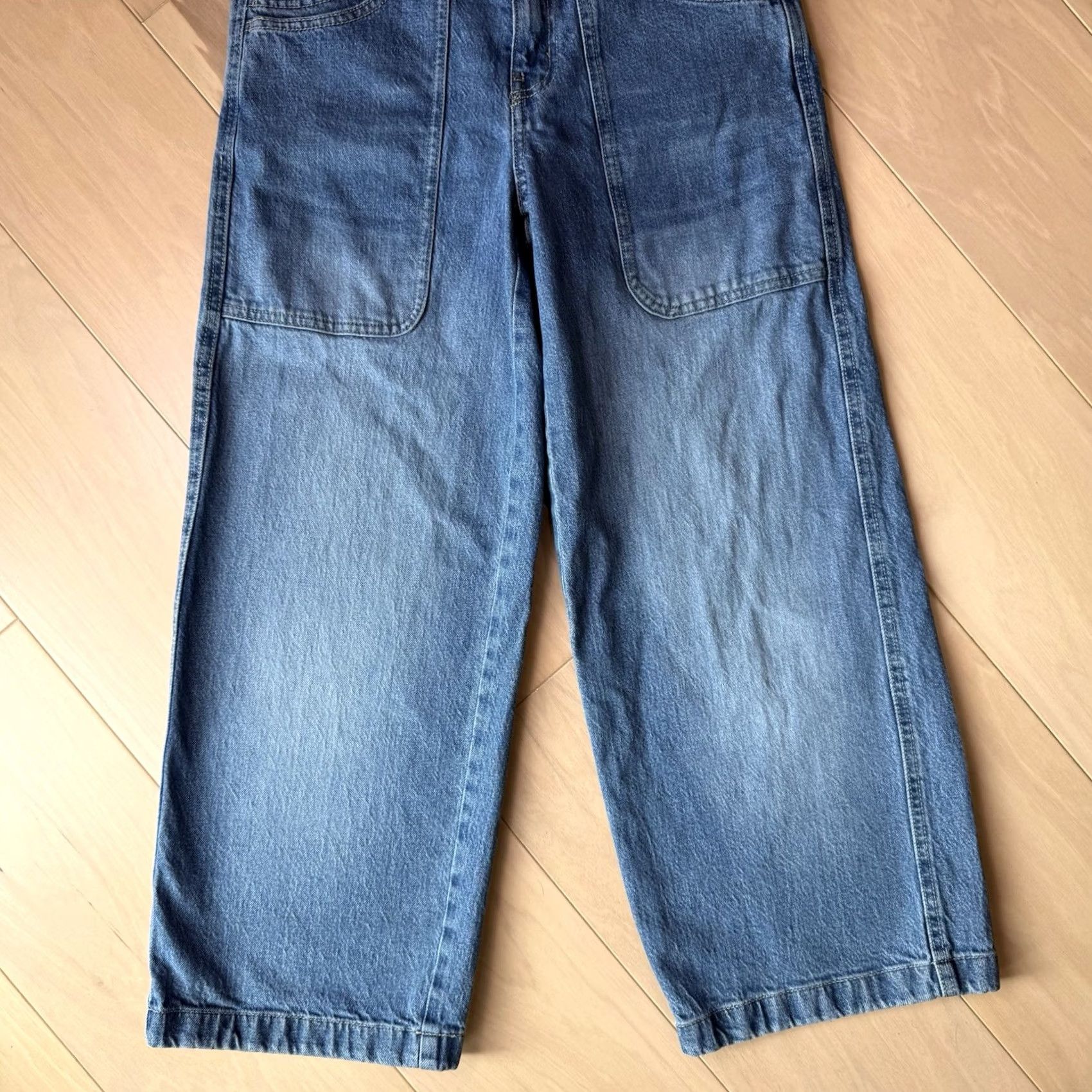 Free People Free People Piper Mid Rise Crop Wide Leg Jeans Women's 28 Blue Summer Glam Boho Size 28" / US 6 / IT 42 - 4 Thumbnail