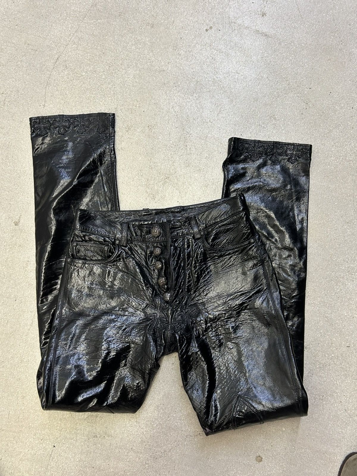 Chrome Hearts Chrome Hearts Vintage Flooded Fleur Knee Pants Size US 26 / EU 42 - 15 Thumbnail