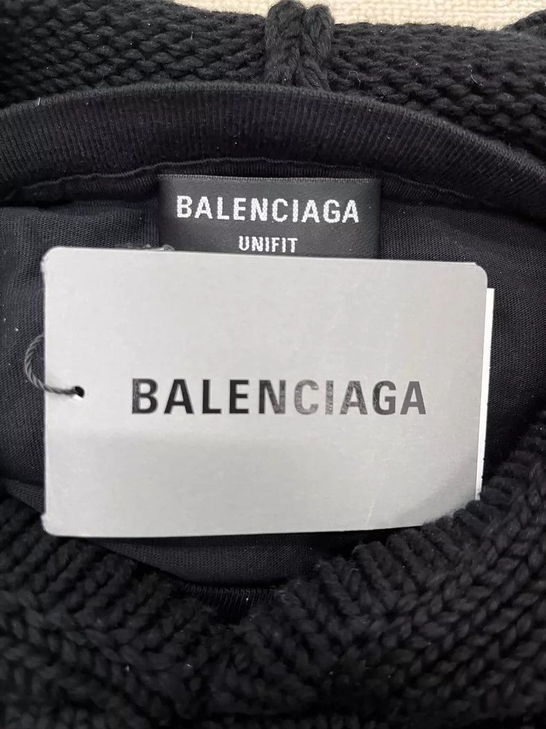 Balenciaga Balenciaga Classic Logo Letter Embroidered Ripped Hoodie Size US XS / EU 42 / 0 - 5 Thumbnail