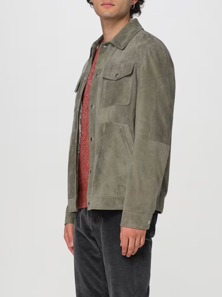 Brunello Cucinelli o1w1db11225 Classic Overshirt in Mos Green Size US XL / EU 56 / 4 - 4 Thumbnail
