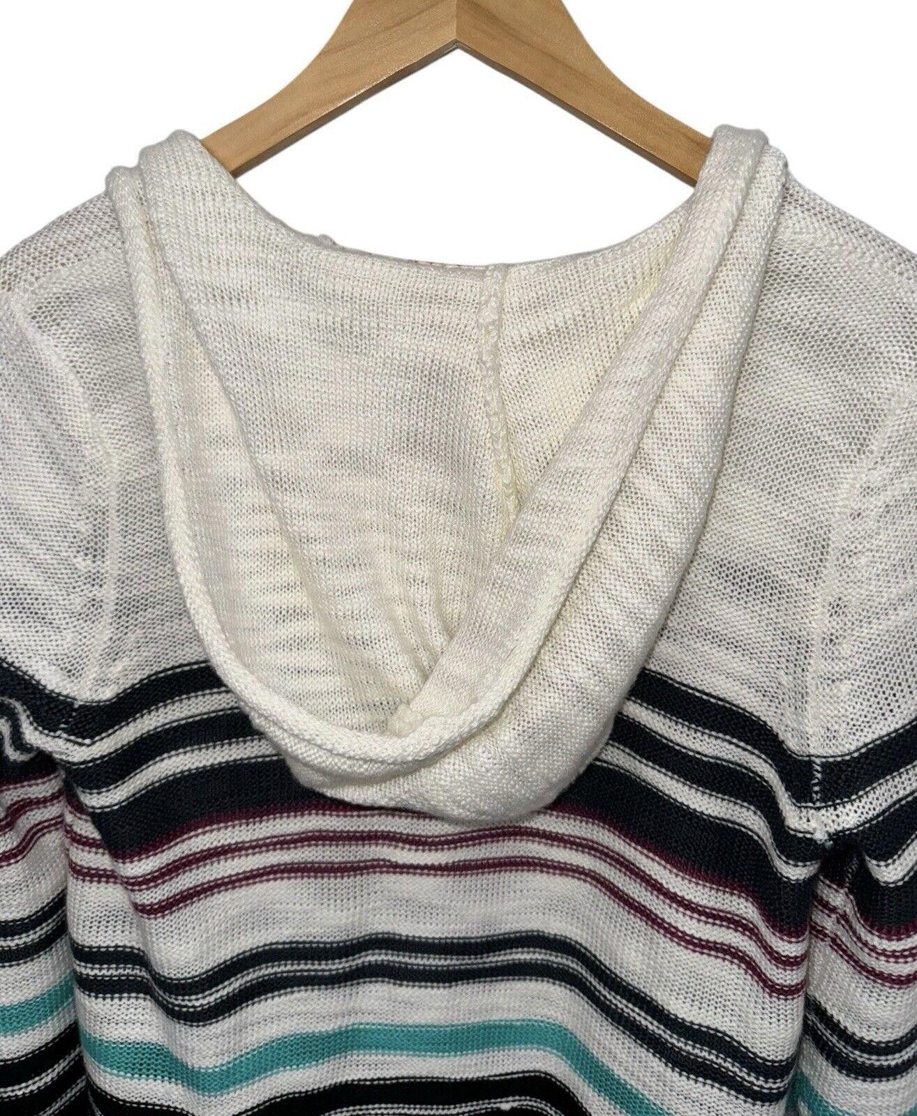 Element Element Cardigan Sweater Striped Knit Woven Womens Sz L Size L / US 10 / IT 46 - 3 Thumbnail
