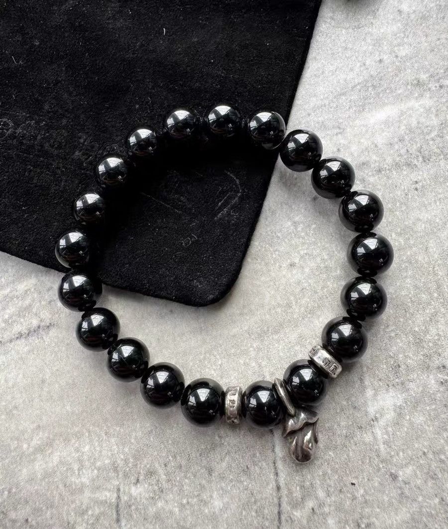 Chrome Hearts Chrome Hearts Rolling Stones Obsidian Bracelet Size ONE SIZE - 1 Thumbnail