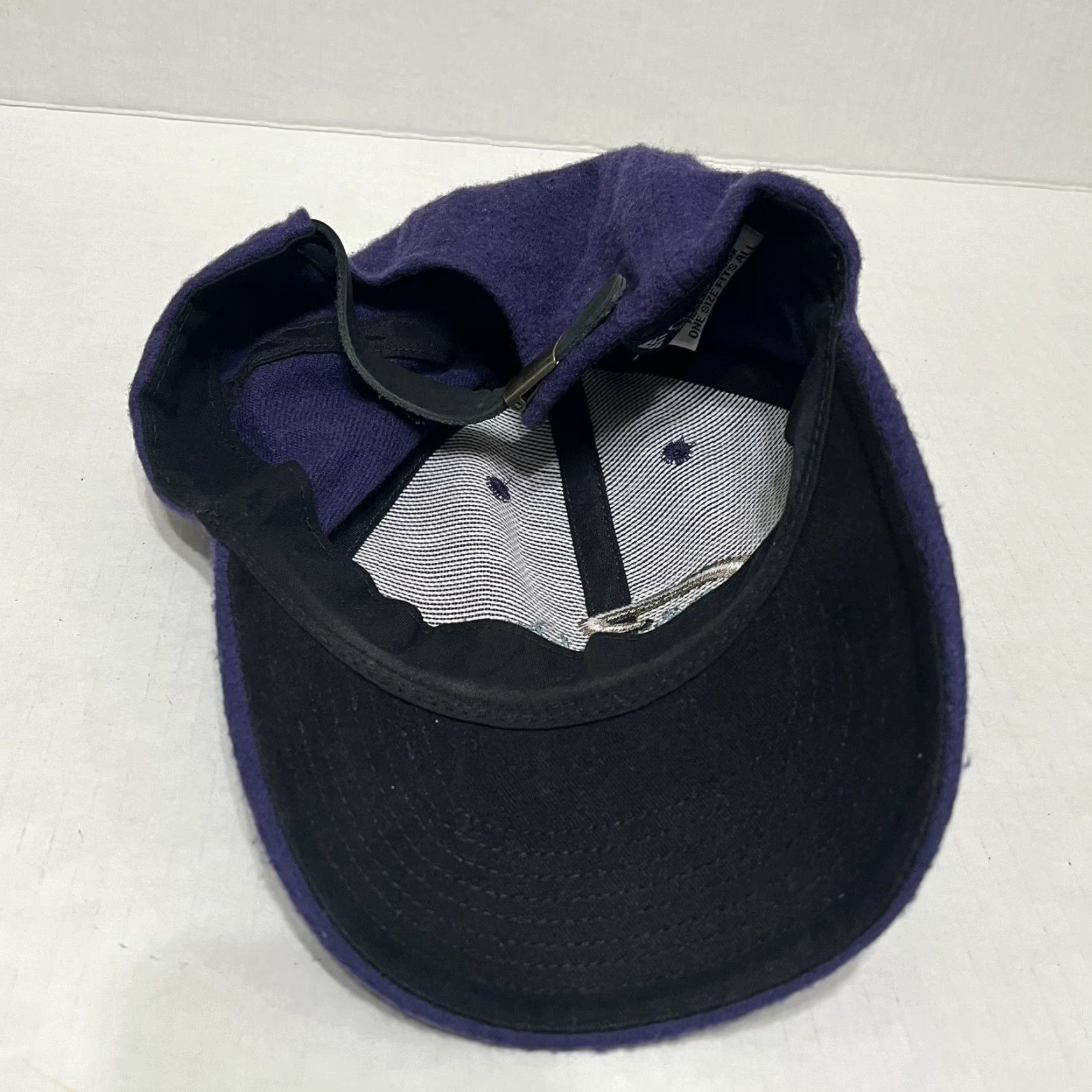 Etro VINTAGE Columbia Sportswear Hat Cap Strap Back Purple Retro Wool Embroidered Size ONE SIZE - 7 Thumbnail