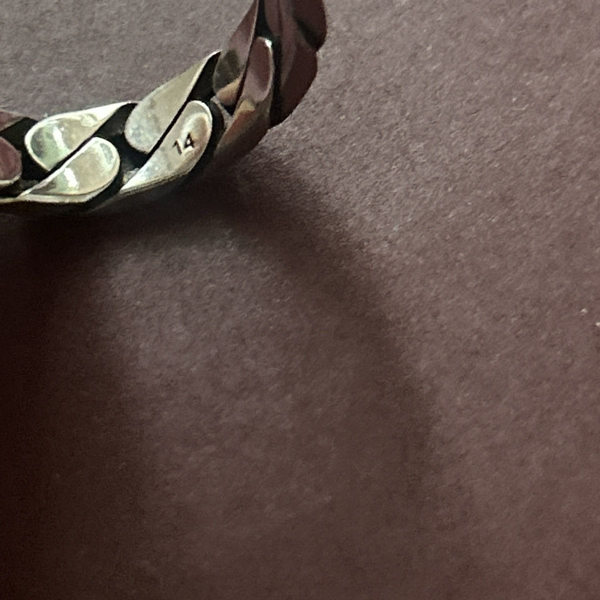 Gucci Gucci Wide Ring w Interlocking G Sterling Silver Chain AG925 Size ONE SIZE - 6 Thumbnail