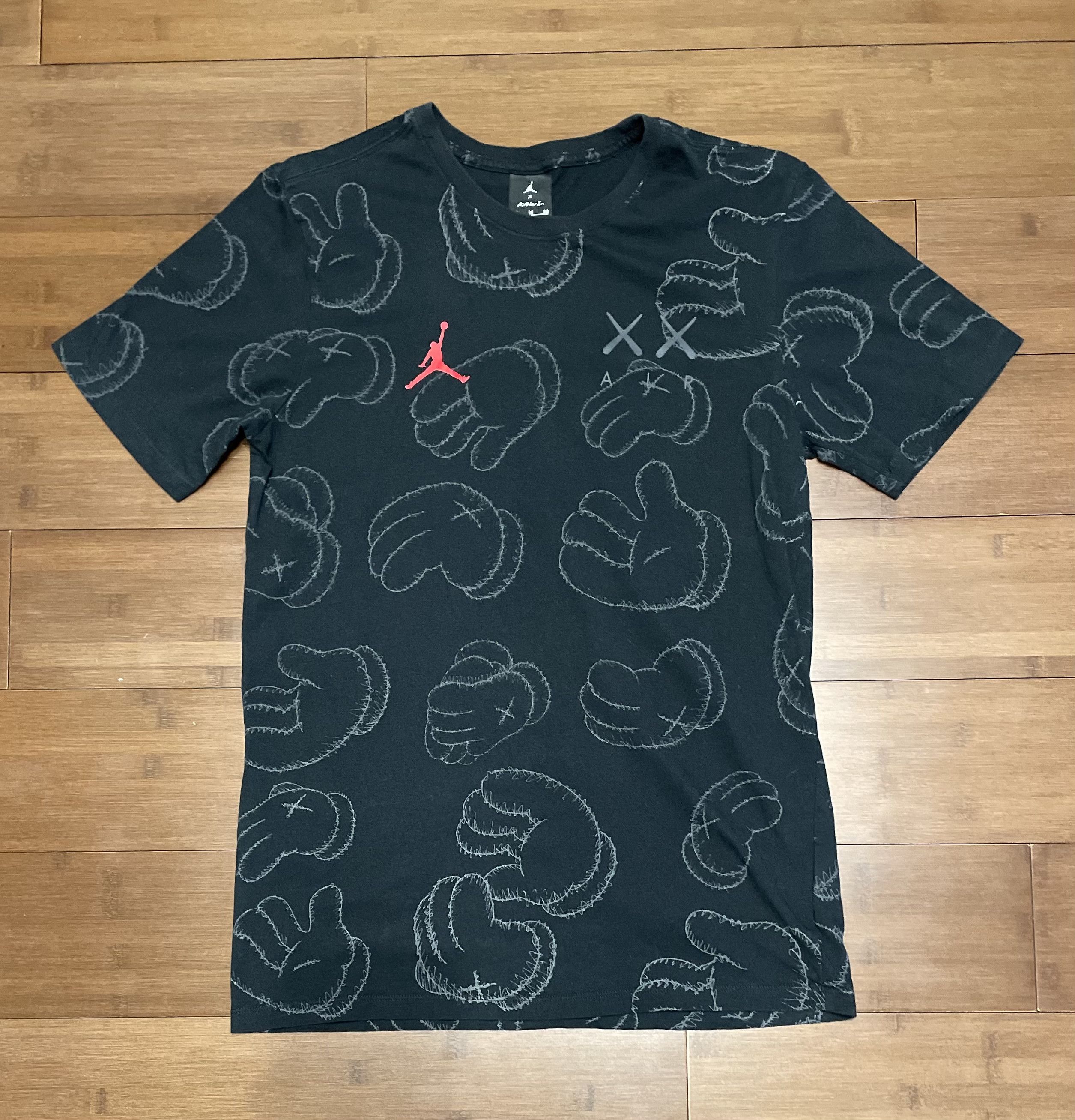 Jordan Brand Kaws KAWS X JORDAN TEE T SHIRT BLACK Grailed