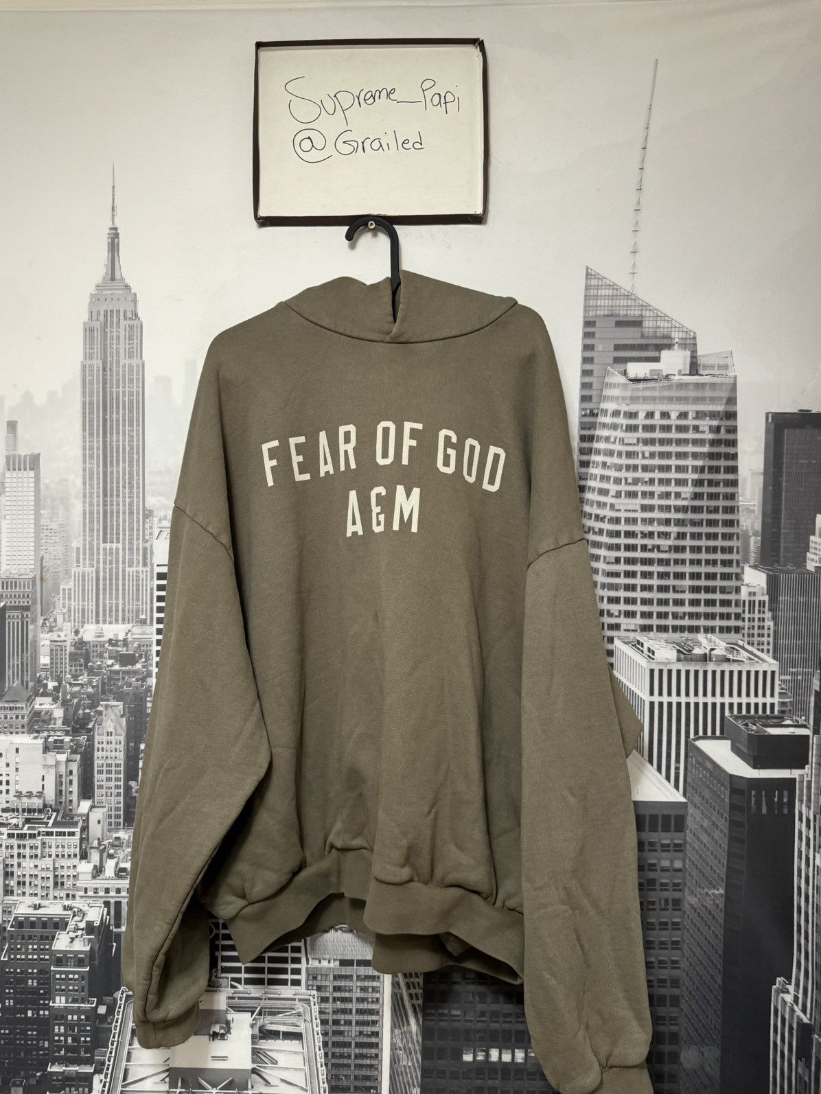 Fear of God A&M Heavy Fleece Hoodie SZ Medium Military💥