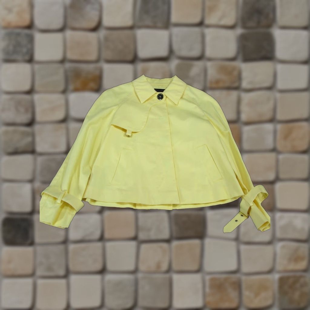 Anne Klein VINTAGE Anne Klein Jacket Womens PP Yellow Cotton Button Up Office Size XXS / US 00 / IT 34 - 1 Thumbnail