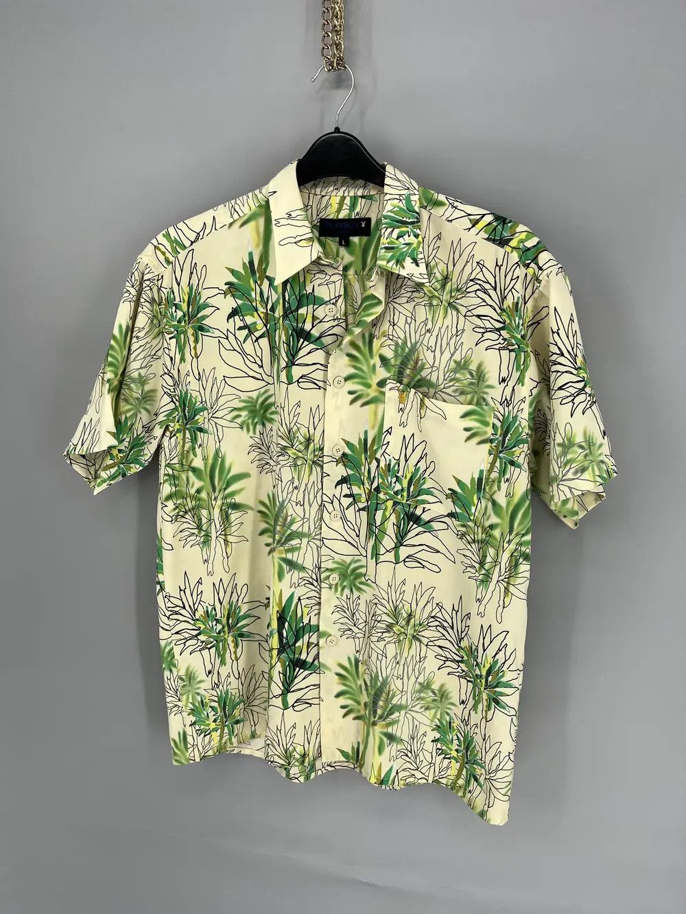 Playboy Vintage Y2K PLAYBOYS Floral Flowers Hawaiian Shirt Size US L / EU 52-54 / 3 - 3 Thumbnail