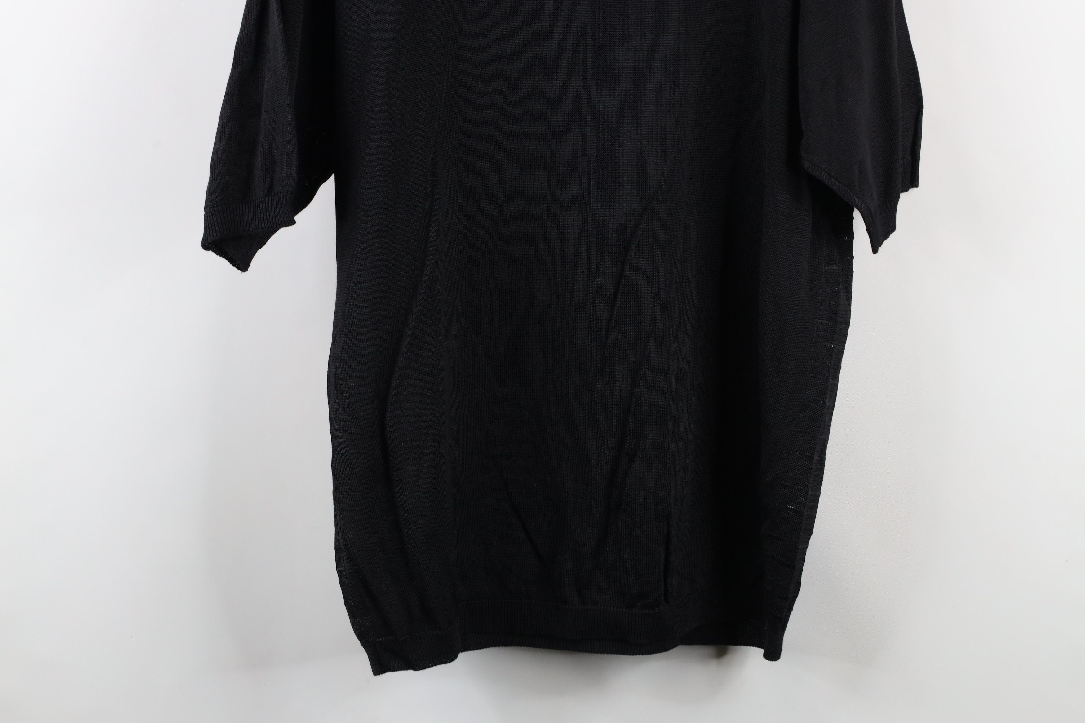 Vintage Deadstock Vintage 90s Streetwear Knit Collared Polo Black Size US XXL / EU 58 / 5 - 11 Thumbnail