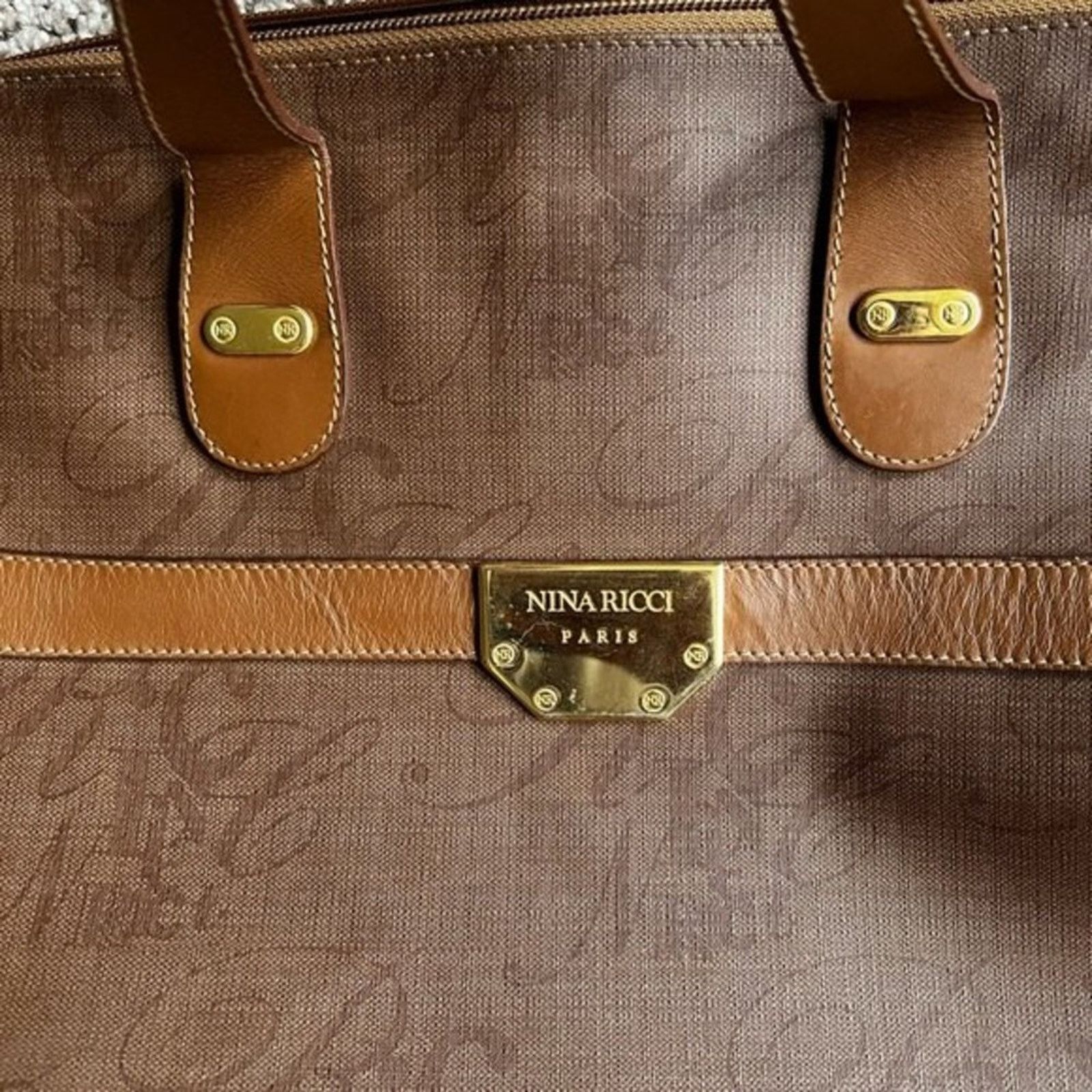 Nina Ricci NINA RICCI Brown Patent Leather Top Handle Bag, 3.5x10x2.5 Size ONE SIZE - 6 Thumbnail