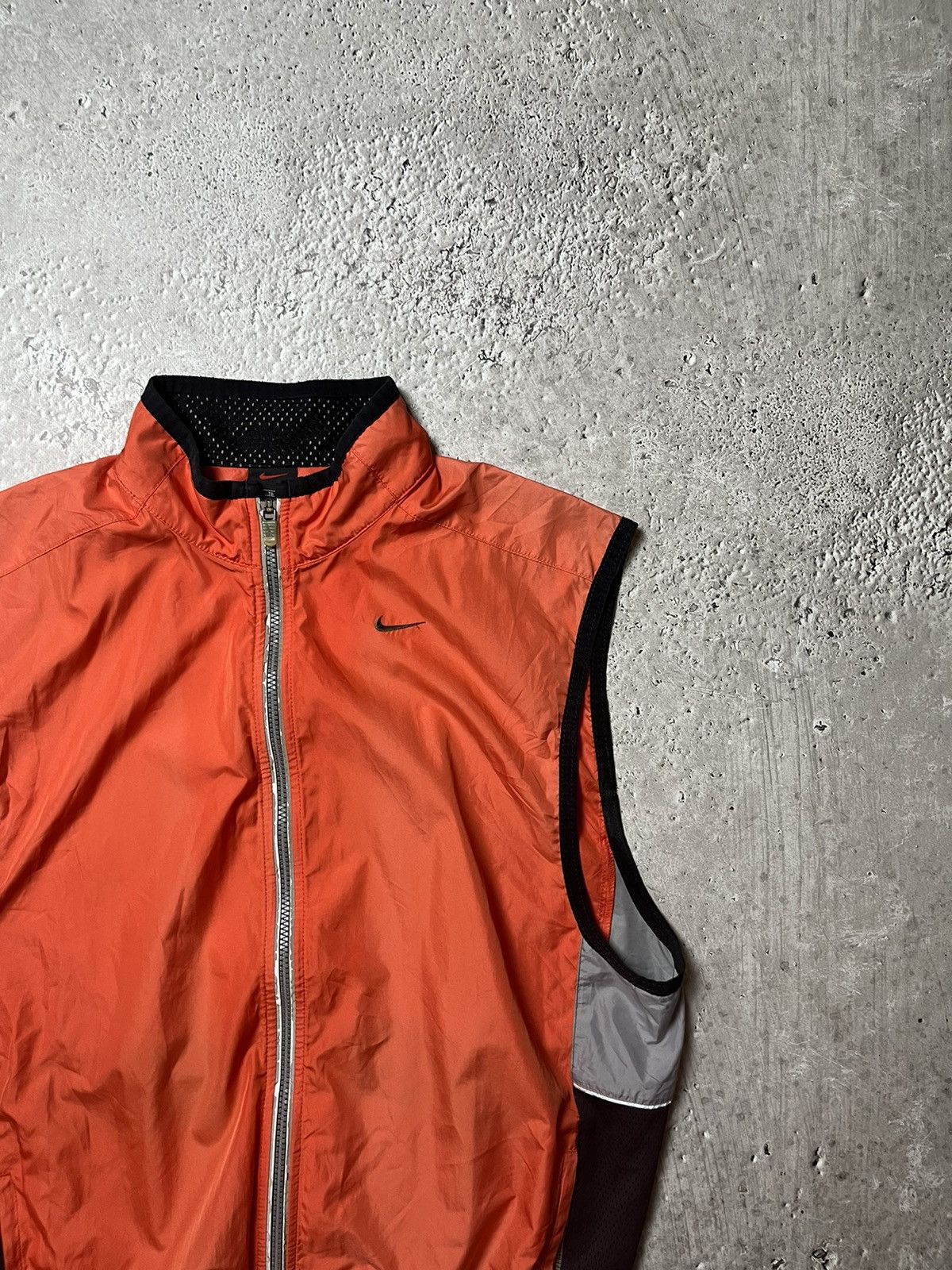 Nike × Vintage Nike Mini Swoosh Nylon Track Vest Vintage Jacket Size US XL / EU 56 / 4 - 2 Thumbnail