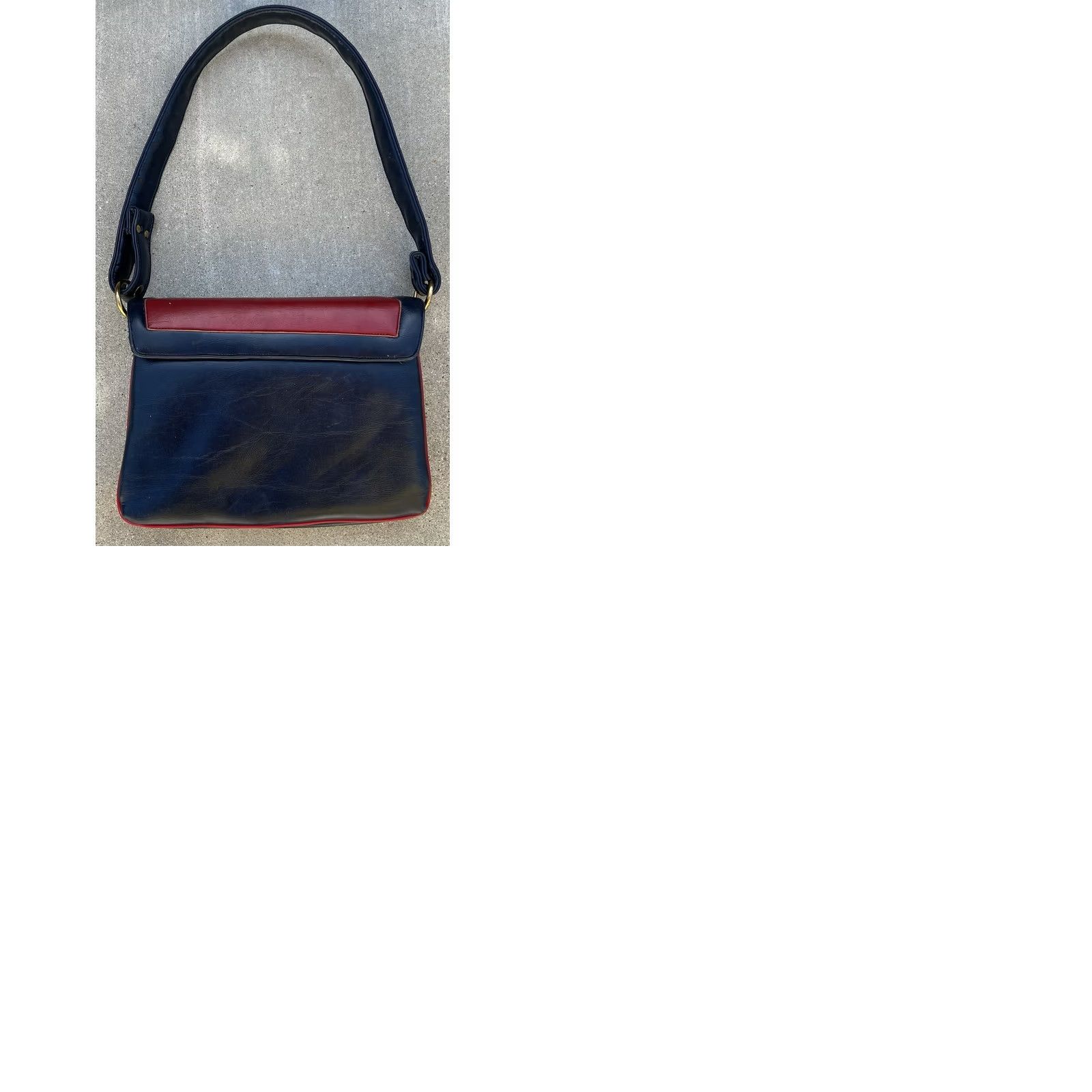 Vintage VINTAGE 60s 70s Mod Shoulder Bag Purse Red Blue Organizer Gold Tone Turn Lock Ila Of California Size ONE SIZE - 12 Thumbnail