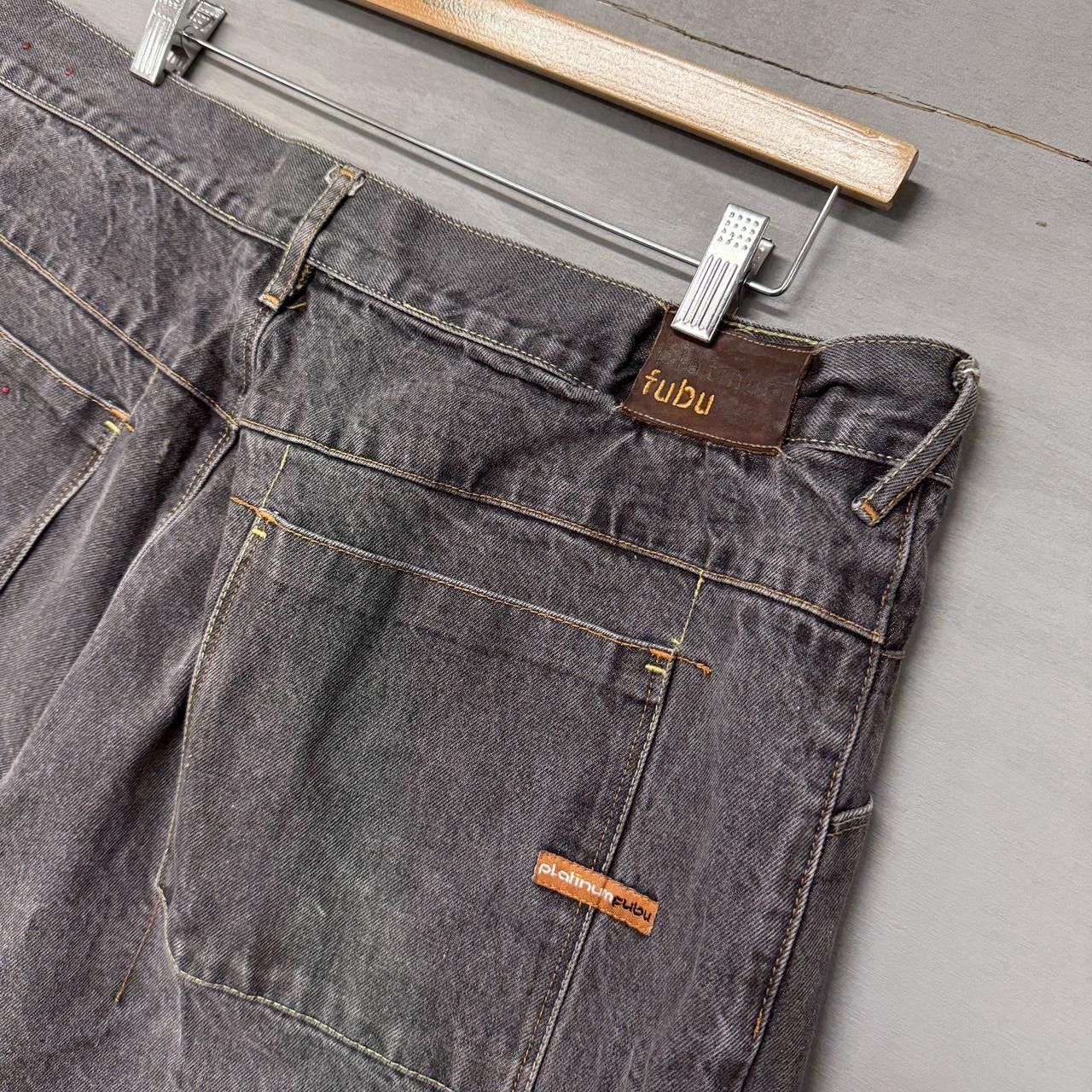 Fubu Y2K Platinum Fubu Embroidered Fat Albert Faded Jorts Size 38 Size US 38 / EU 54 - 8 Thumbnail