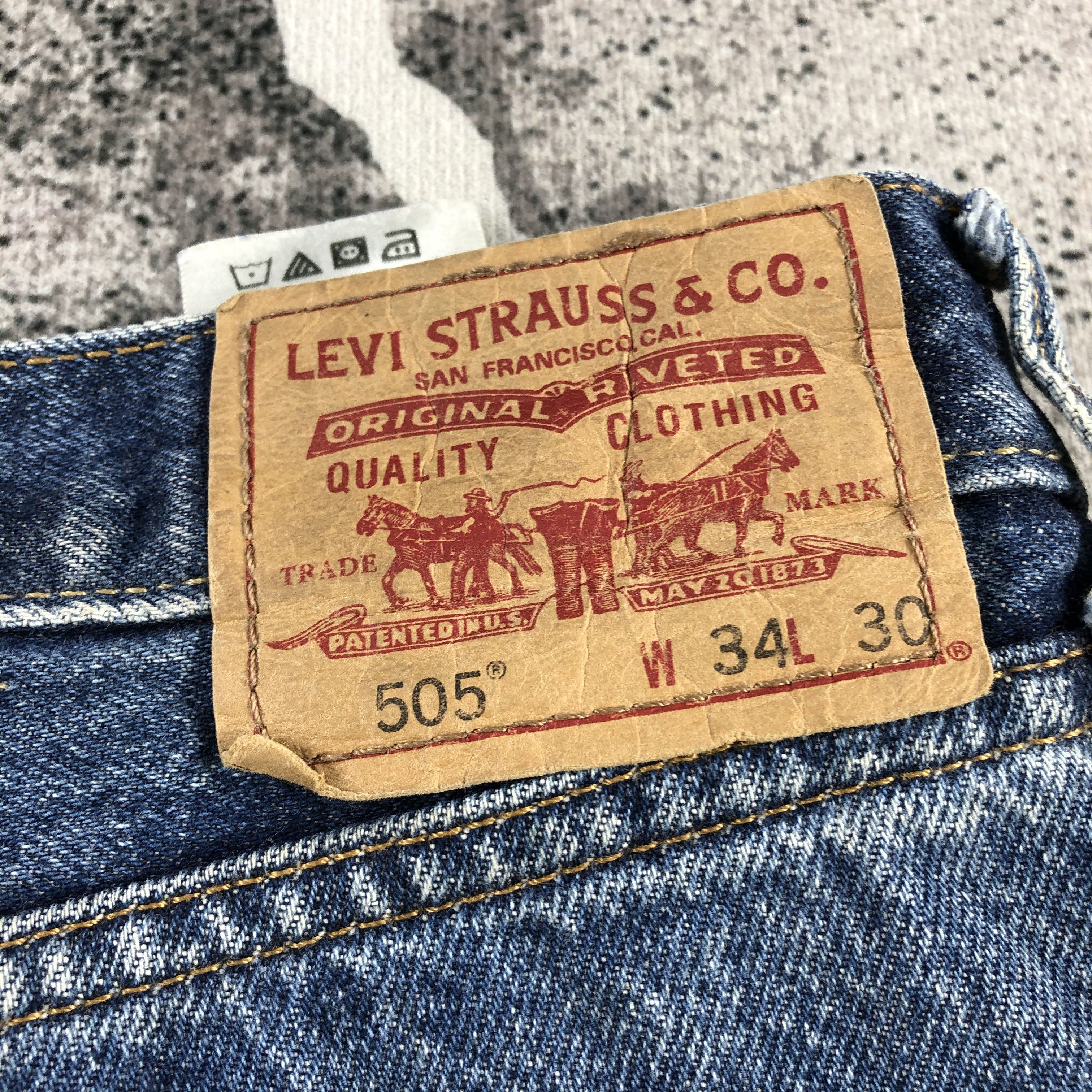 Levi's Vintage Levis 505 Jeans Rusty Wash Denim KJ1096 Size US 34 / EU 50 - 5 Thumbnail