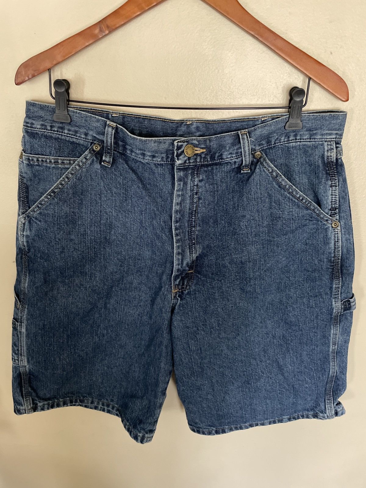 Designer × Vintage Old Mill JORTs Blue Denim Jean Shorts 36 carpenter men’s 🔥 Size US 36 / EU 52 - 1 Thumbnail