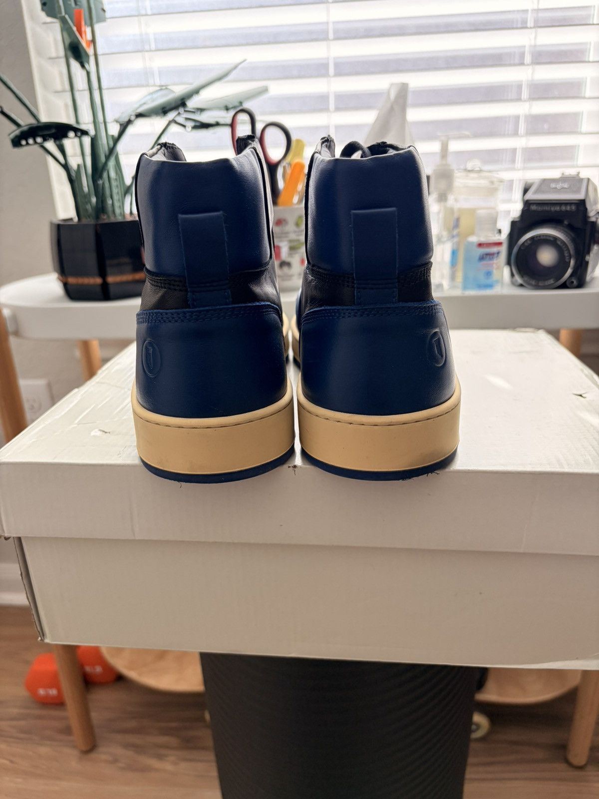 Collegium Collegium High-Top Sneaker – Black/Blue Leather Size US 9 / EU 42 - 2 Thumbnail