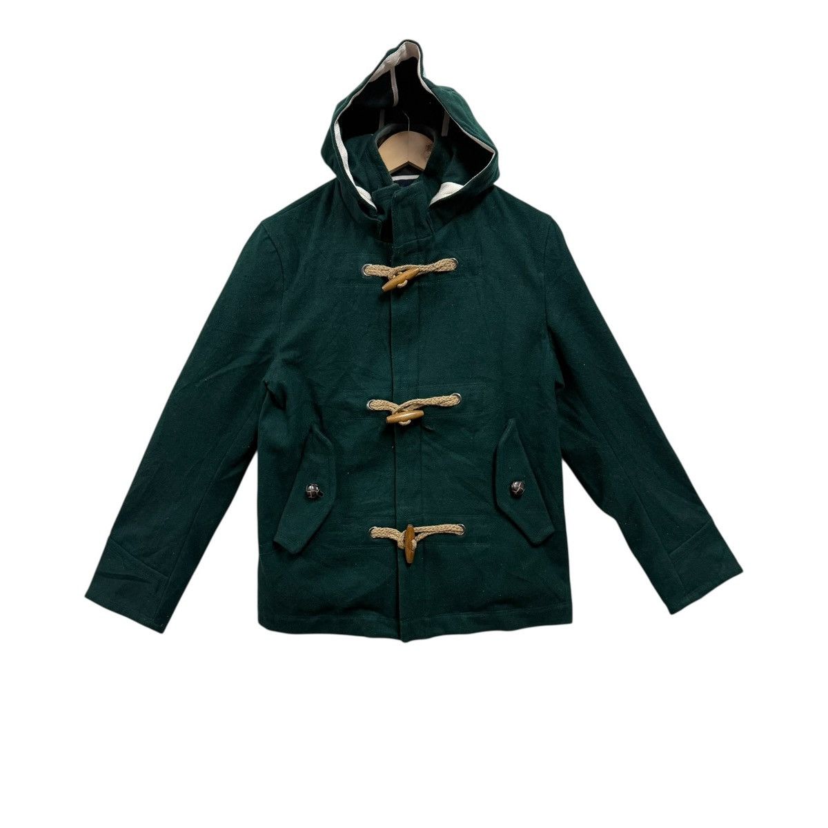 Japanese Brand Inherit Hoodie Duffle Jacket Wool Size US M / EU 48-50 / 2 - 1 Thumbnail