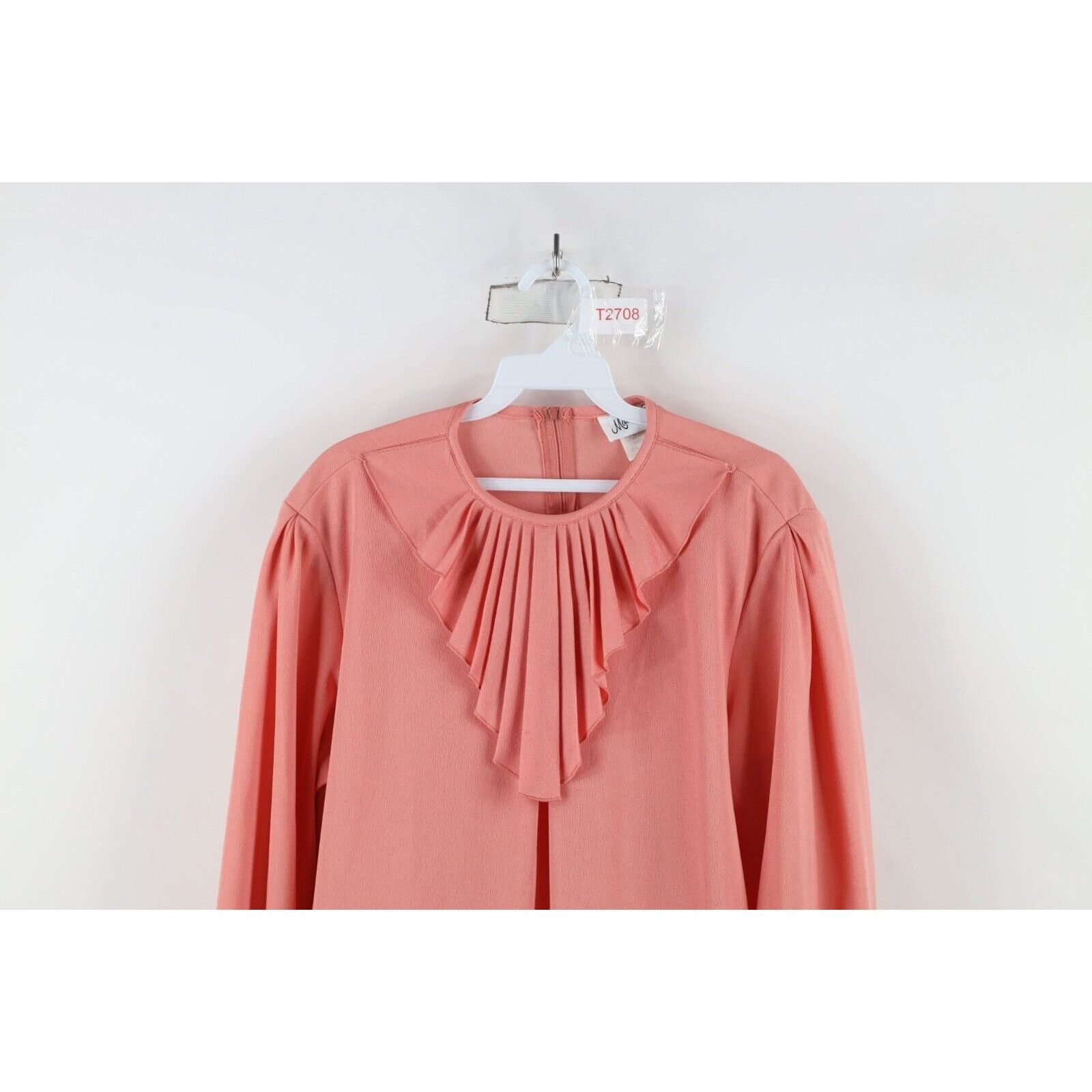 Vintage Vintage 90s Streetwear Ruffled Collar Knit Long Sleeve Dress Size XXL / US 16-18 / IT 52-54 - 2 Thumbnail