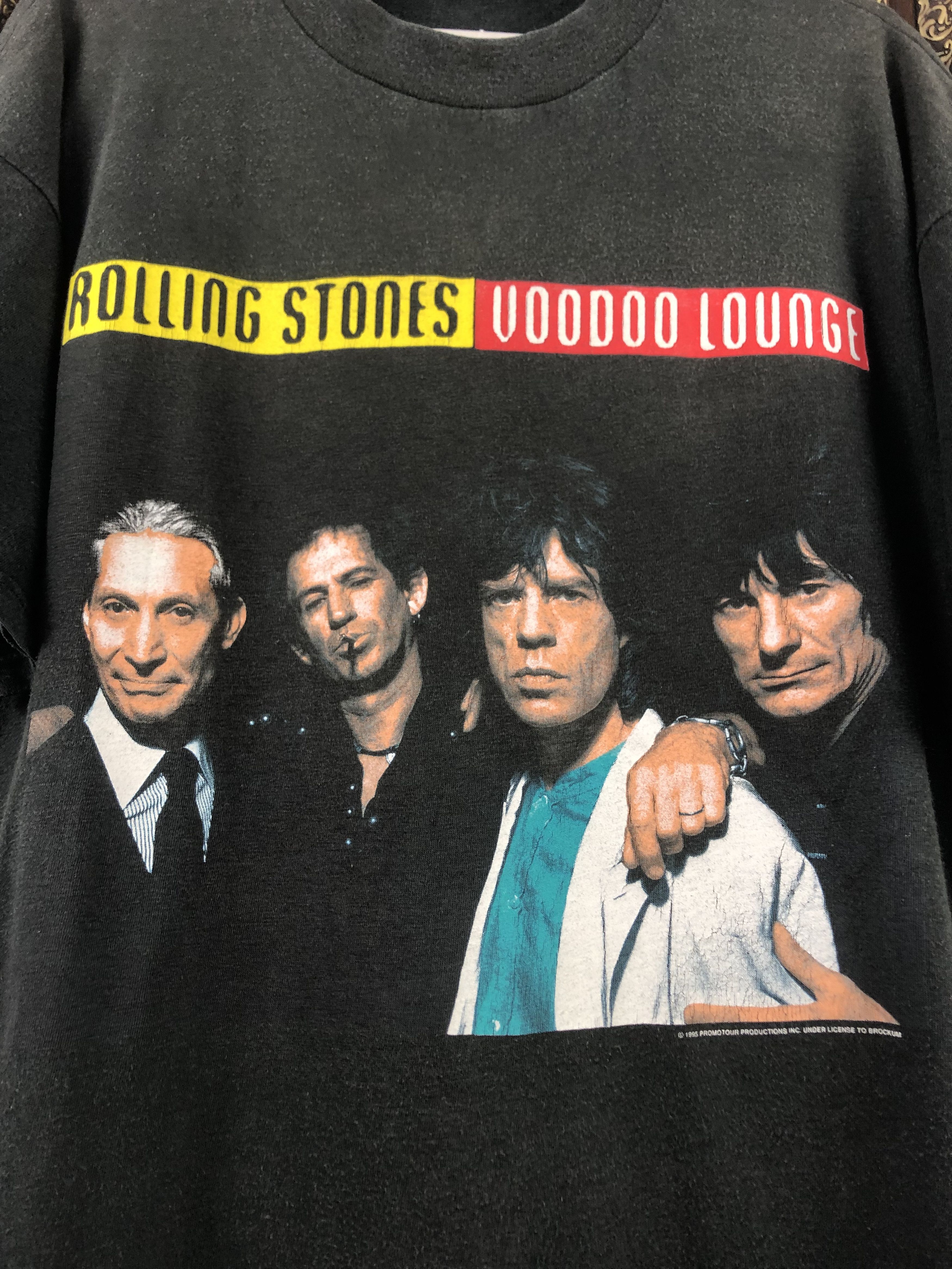 Band Tees Vintage 90's The Rolling Stones Voodoo Lounge Band Shirt Tee Size US XL / EU 56 / 4 - 5 Thumbnail