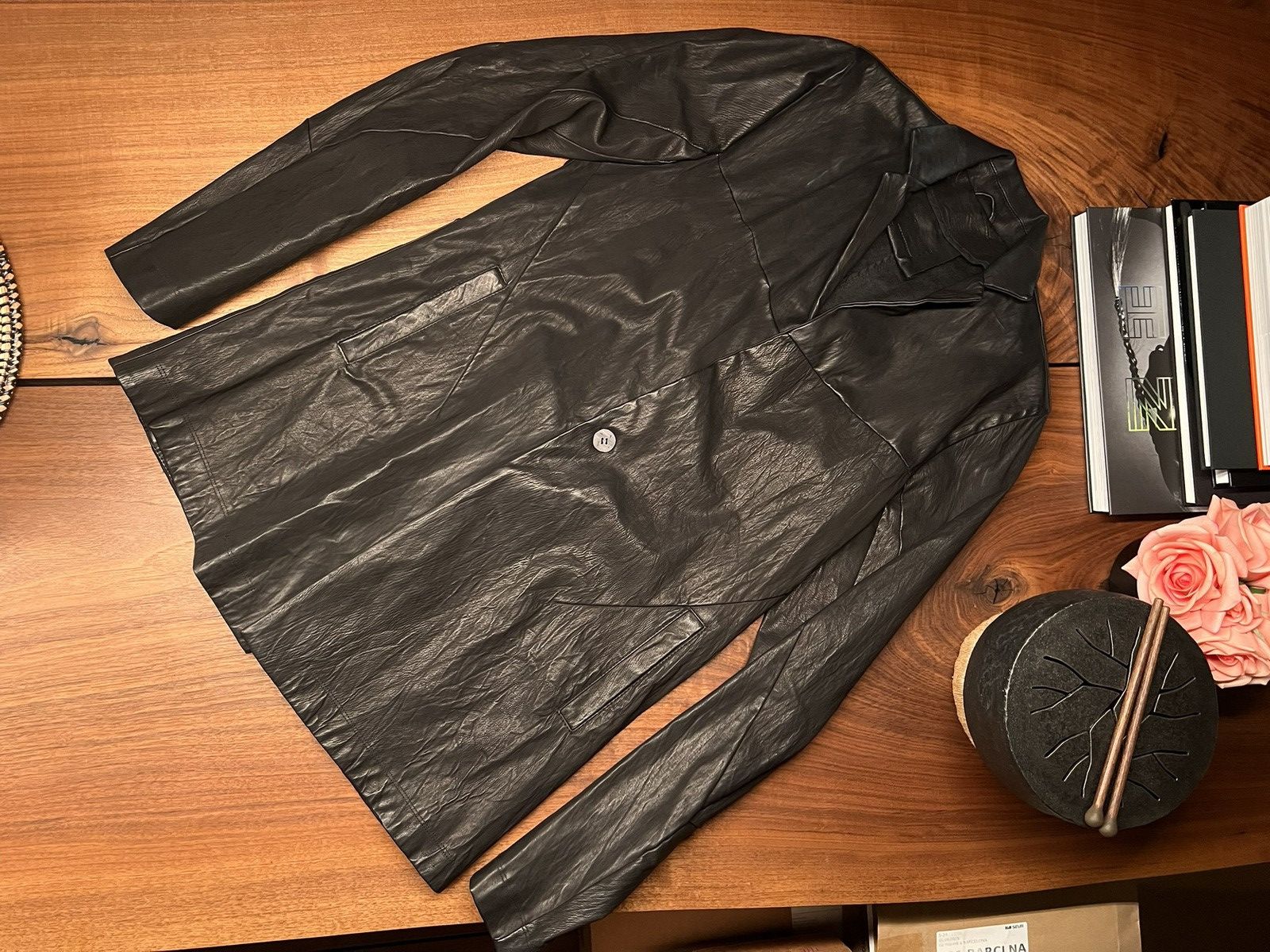 10sei0otto Black leather jacket from 10sei0otto Size US XXL / EU 58 / 5 - 10 Thumbnail