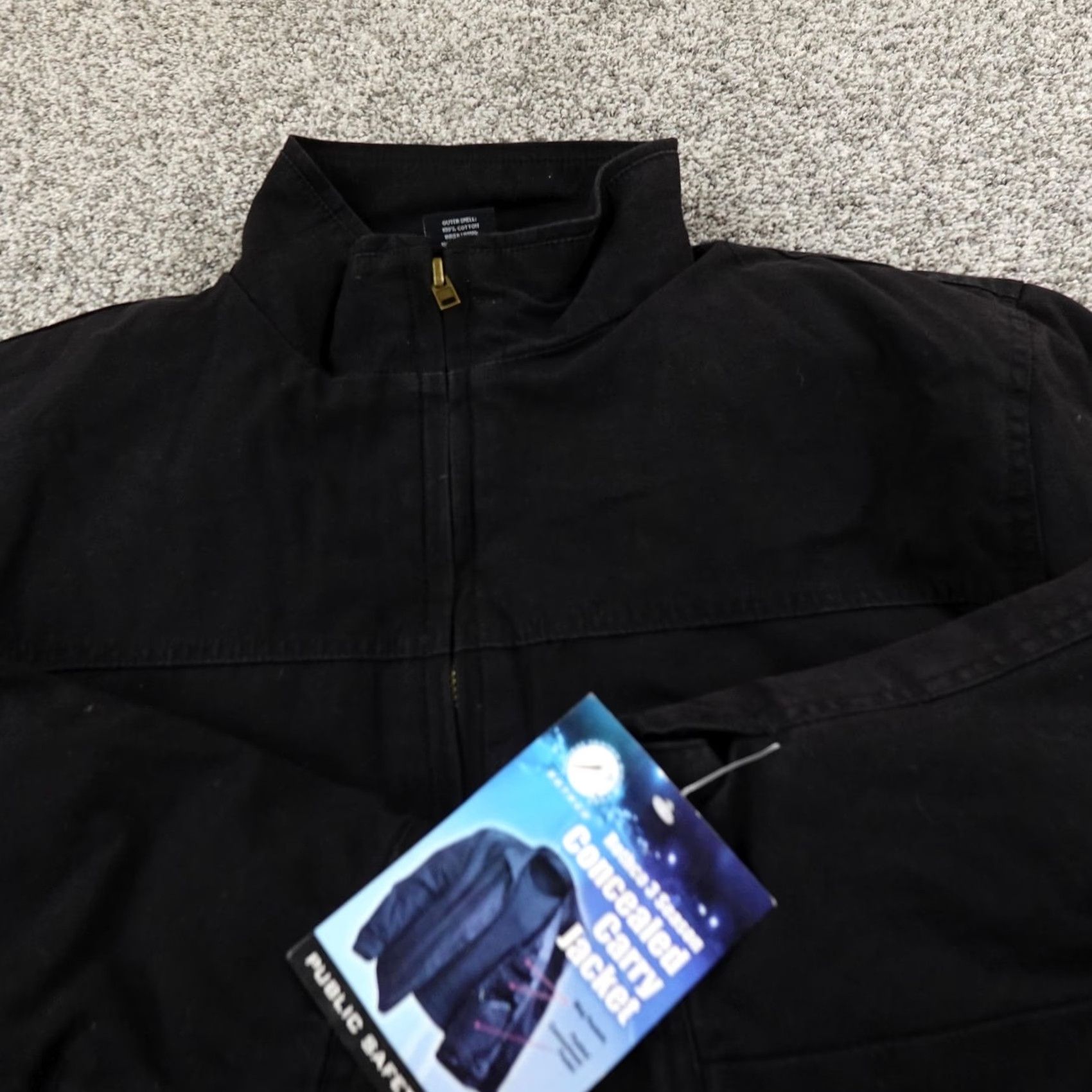 Rothco Rothco Jacket Mens M Black Concealed Carry Canvas Tactical Bomber Work Coat Shirt? Size US M / EU 48-50 / 2 - 3 Thumbnail