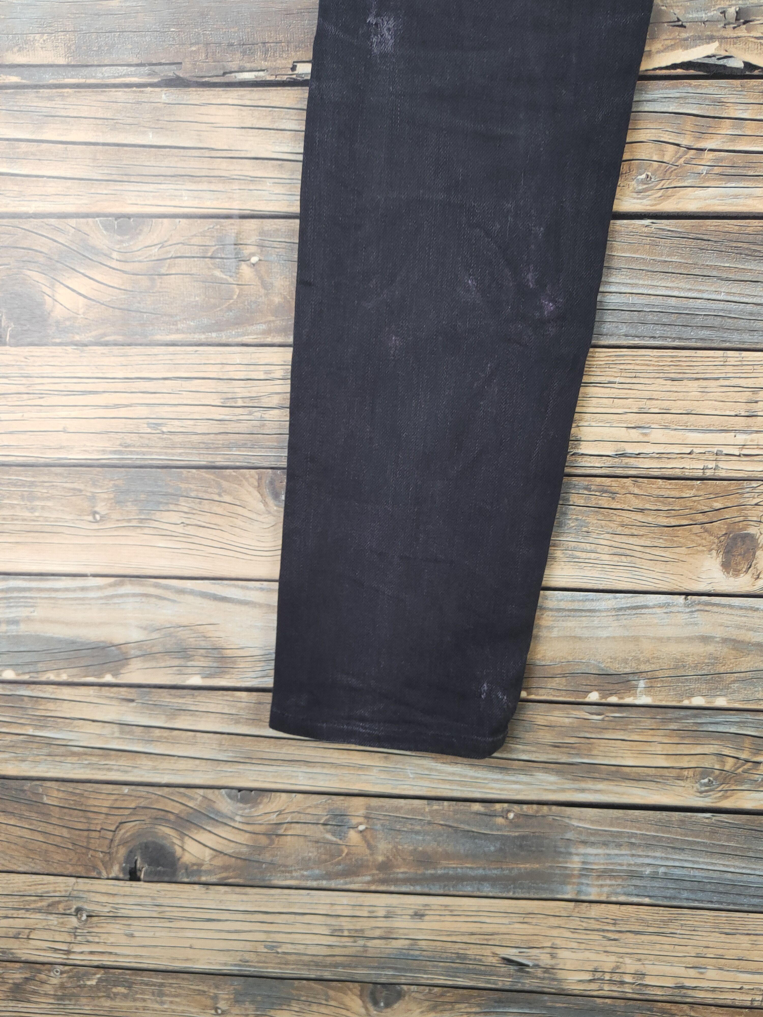 Burberry DL Burberry Black Distressed Ripped Jeans #46-084T Size US 30 / EU 46 - 10 Thumbnail