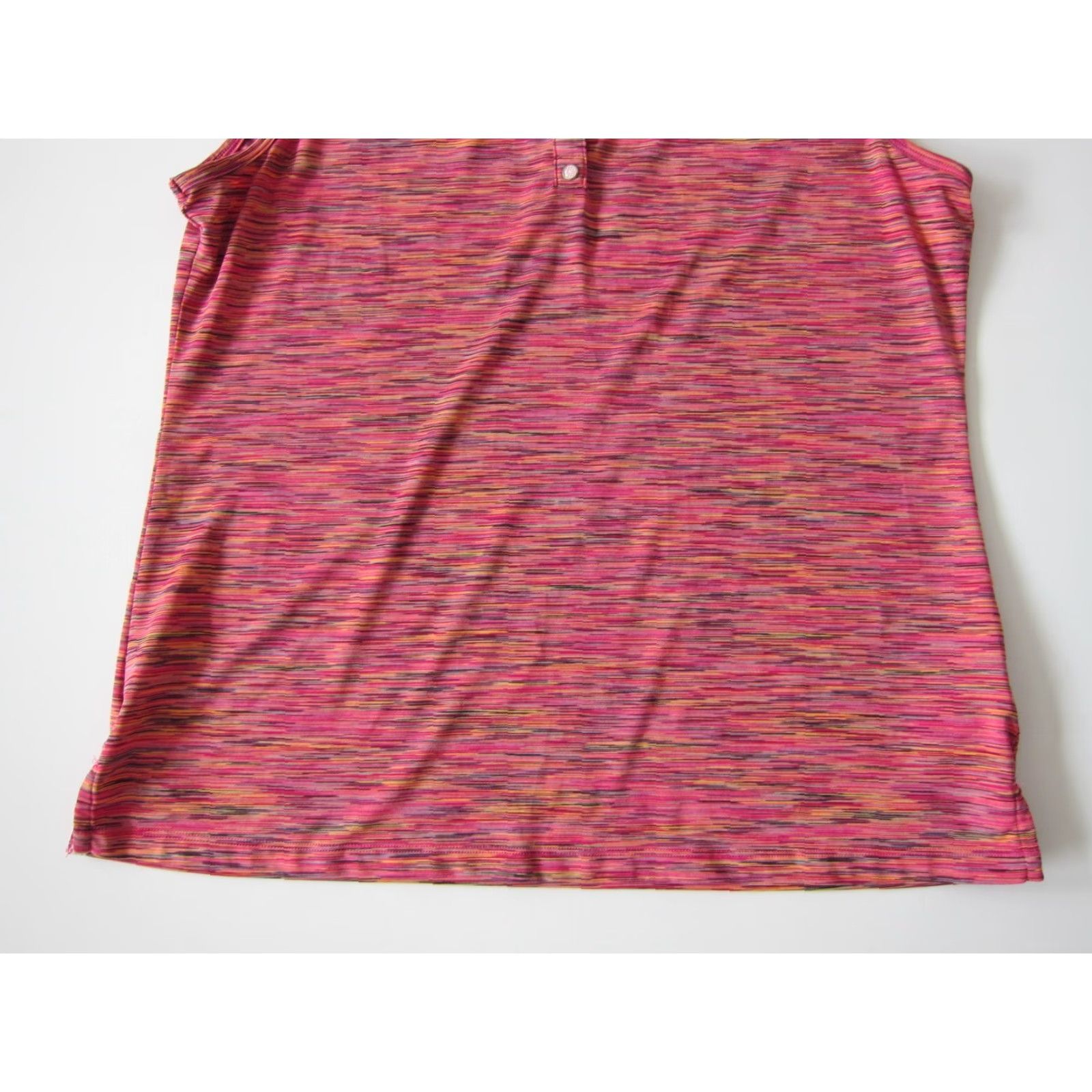 Puma Puma Sport Lifestyle Pink Stripe Stretch Sleeveless Collared Polo Shirt Women XL Size XL / US 12-14 / IT 48-50 - 8 Thumbnail