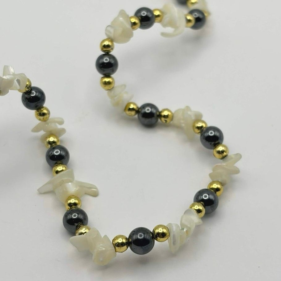 Other Gold & White Beaded Necklace Size ONE SIZE - 2 Thumbnail