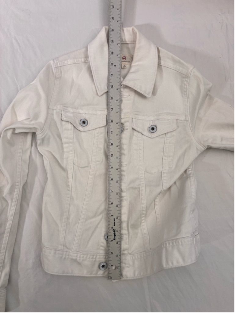 AG Adriano Goldschmied Women's AG Adriano Goldschmied Denim Jacket XS White Size XXS / US 00 / IT 34 - 7 Thumbnail
