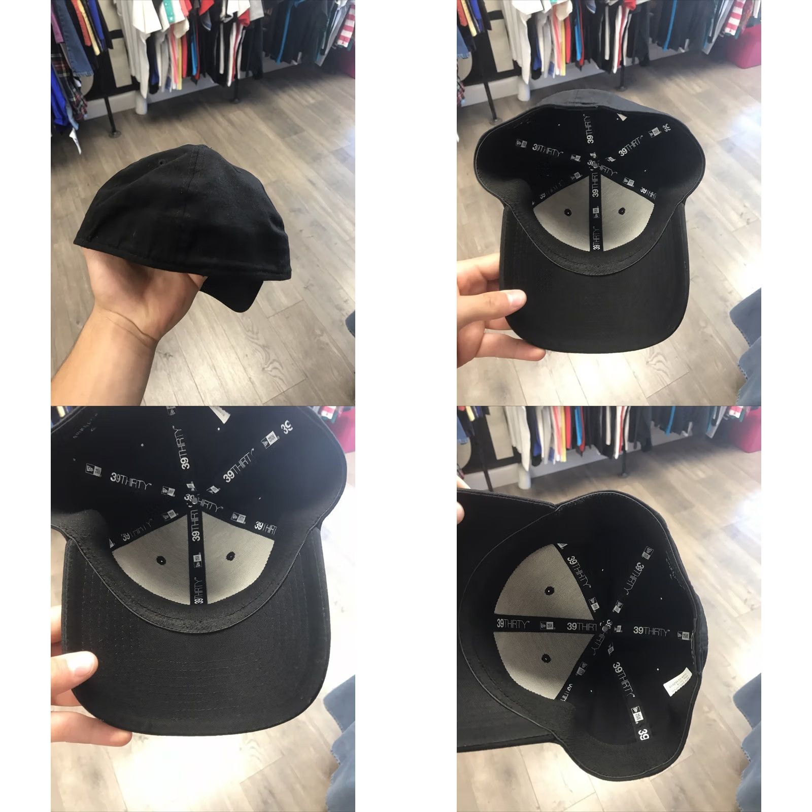 New Era New Era Hat M/L Black Mountain and Wave Logo Embroidery 3930 Mens Size ONE SIZE - 8 Thumbnail