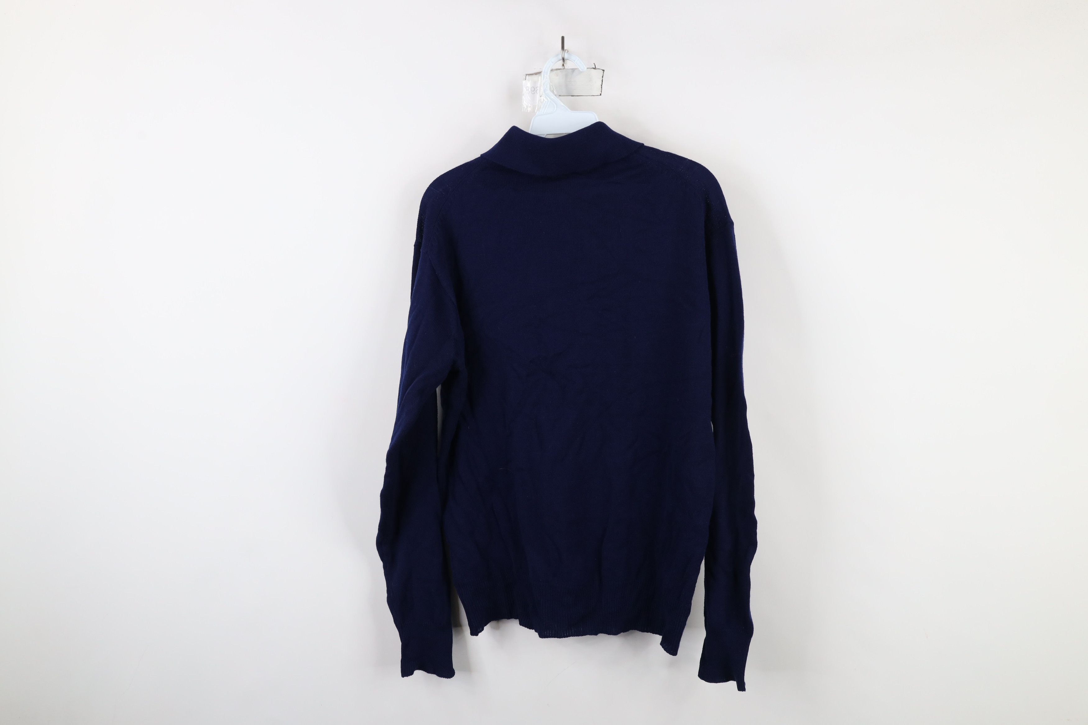 Vintage Vintage 70s Streetwear Cable Knit Collared Pullover Sweater Size US L / EU 52-54 / 3 - 7 Thumbnail