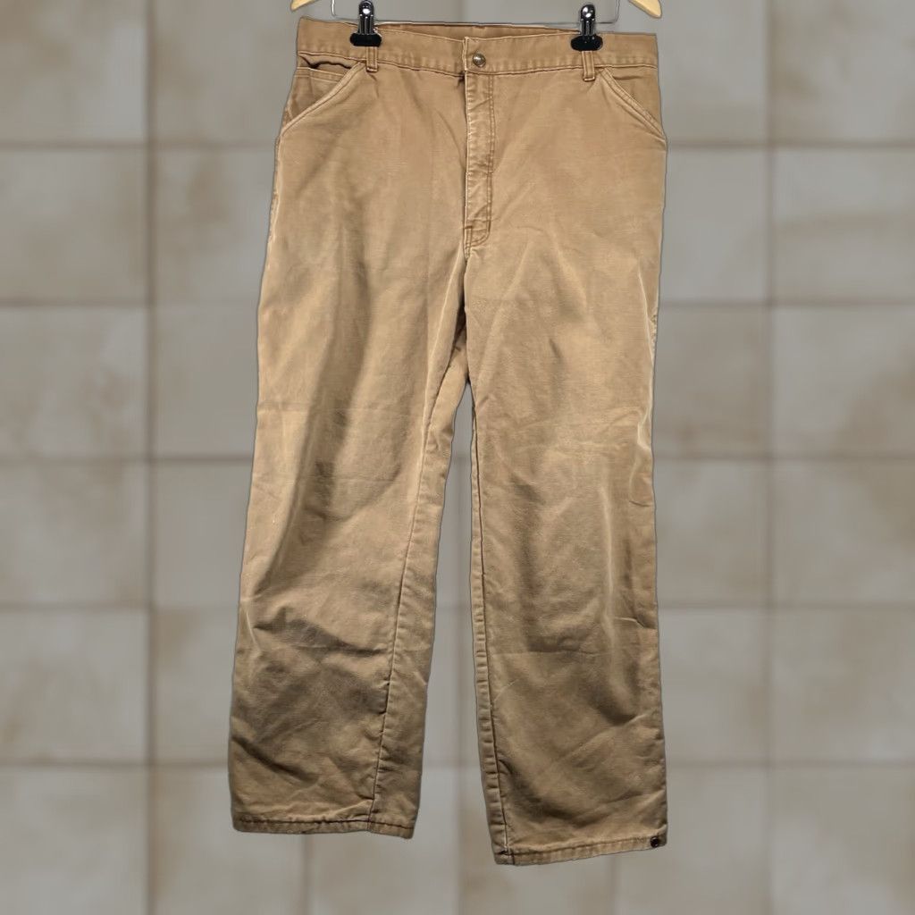 Walls VINTAGE Walls Blizzard Pruf Pants Mens 34x28 Canvas Insulated 3M Thinsulate Brown 5-Pocket Workwear Casual 80s Grunge USA Mens Size US 34 / EU 50 - 1 Thumbnail