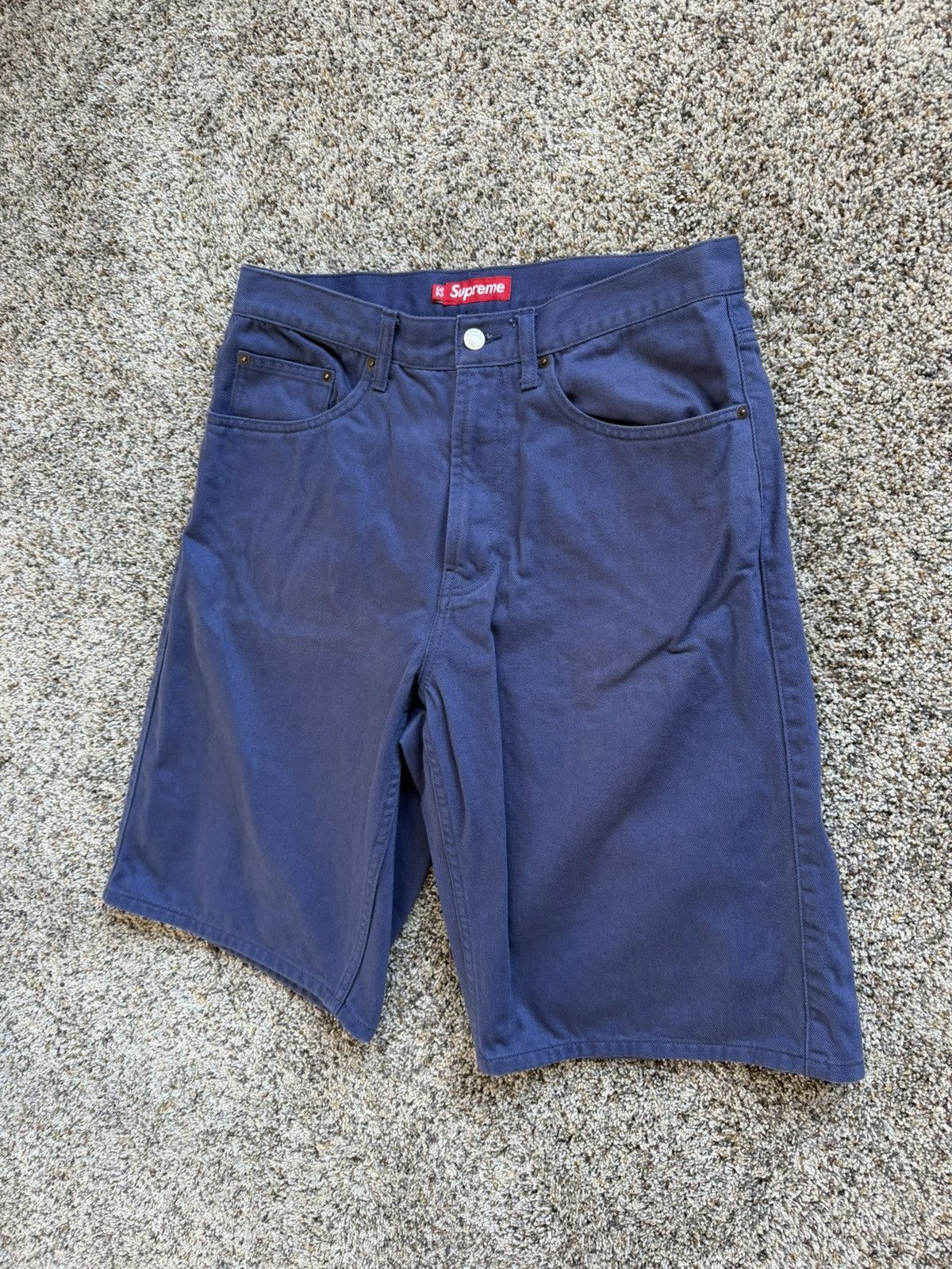 Supreme Supreme Baggy Jean Shorts Navy Blue SS24 Size US 32 / EU 48 - 5 Thumbnail
