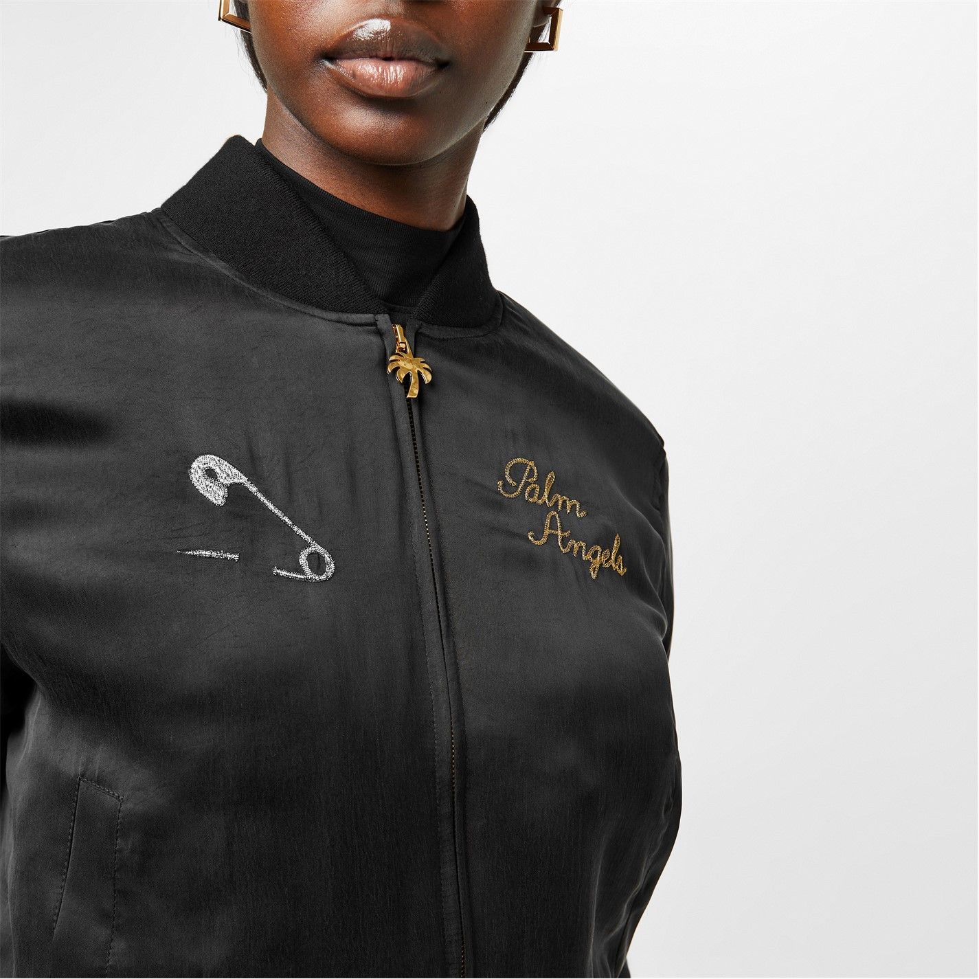 Palm Angels o1g2r1mq0325 Souvenir Jacket in Black Size M / US 6-8 / IT 42-44 - 5 Thumbnail
