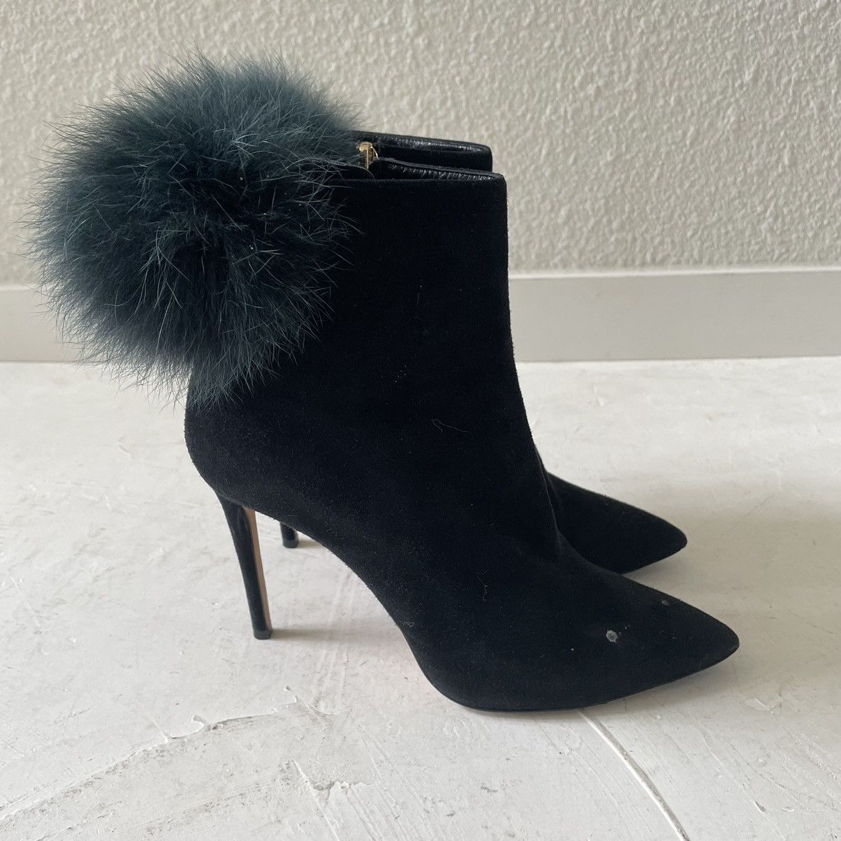 Jimmy Choo Jimmy Choo Black Velvet Boots With Pom Pom Size EU 38.5 US 8 Size US 8 / IT 38 - 3 Thumbnail