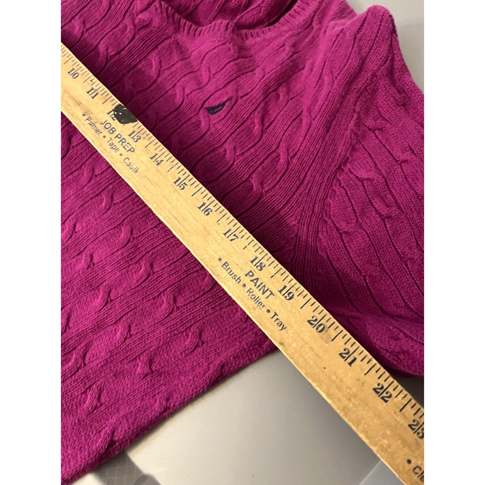 Nautica Nautica V Neck Sweater XL Purple Womens Knit Cable Knit V-Neck Adult Regular Size XL Womens Nautica Pullover Size XL / US 12-14 / IT 48-50 - 4 Thumbnail
