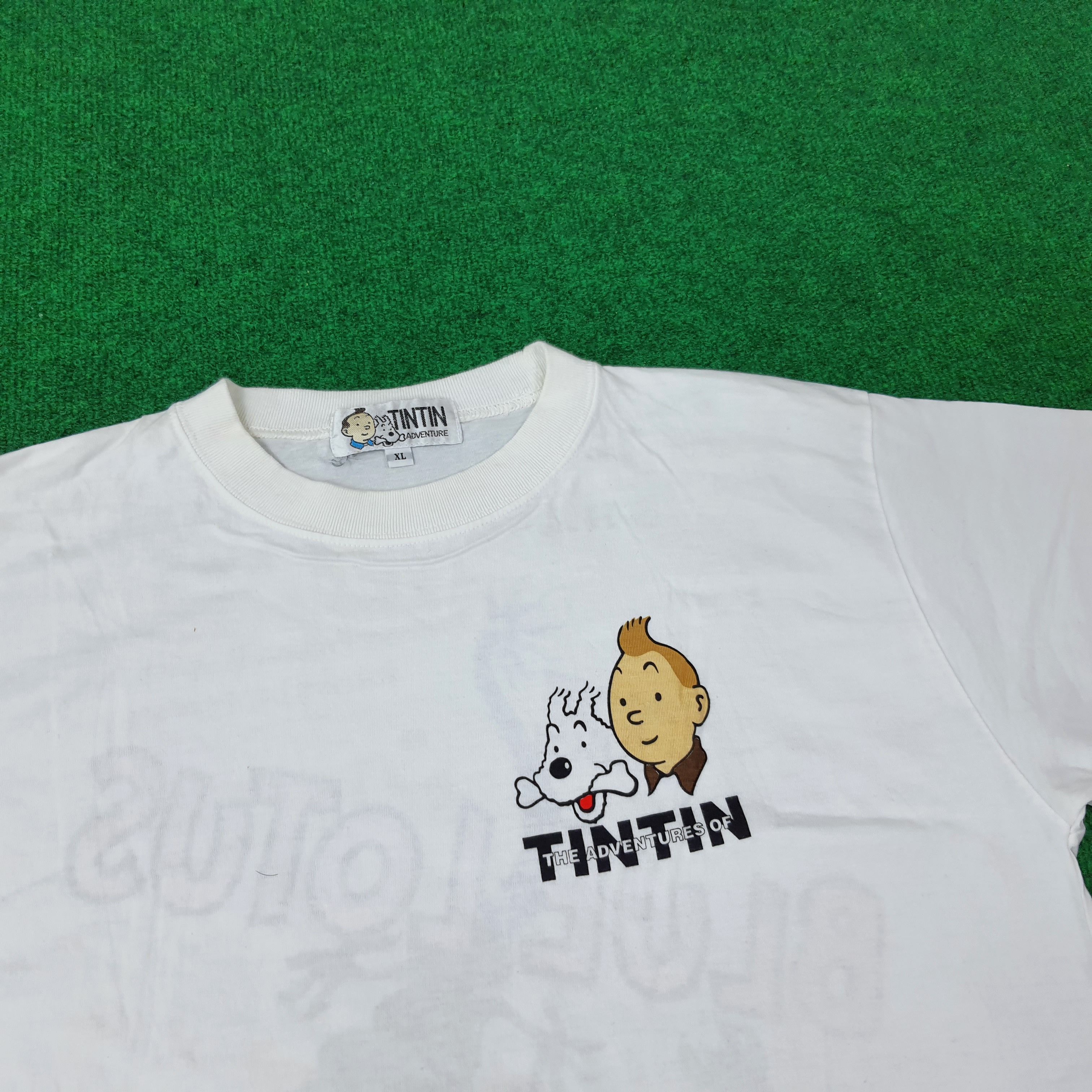 Vintage Vintage Adventure of Tintin The Blue Lotus Tshirt C259N5 Size US L / EU 52-54 / 3 - 4 Thumbnail