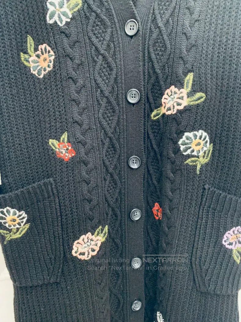 Valentino Valentino Wool embroidered cardigan long coat Size S / US 4 / IT 40 - 4 Thumbnail